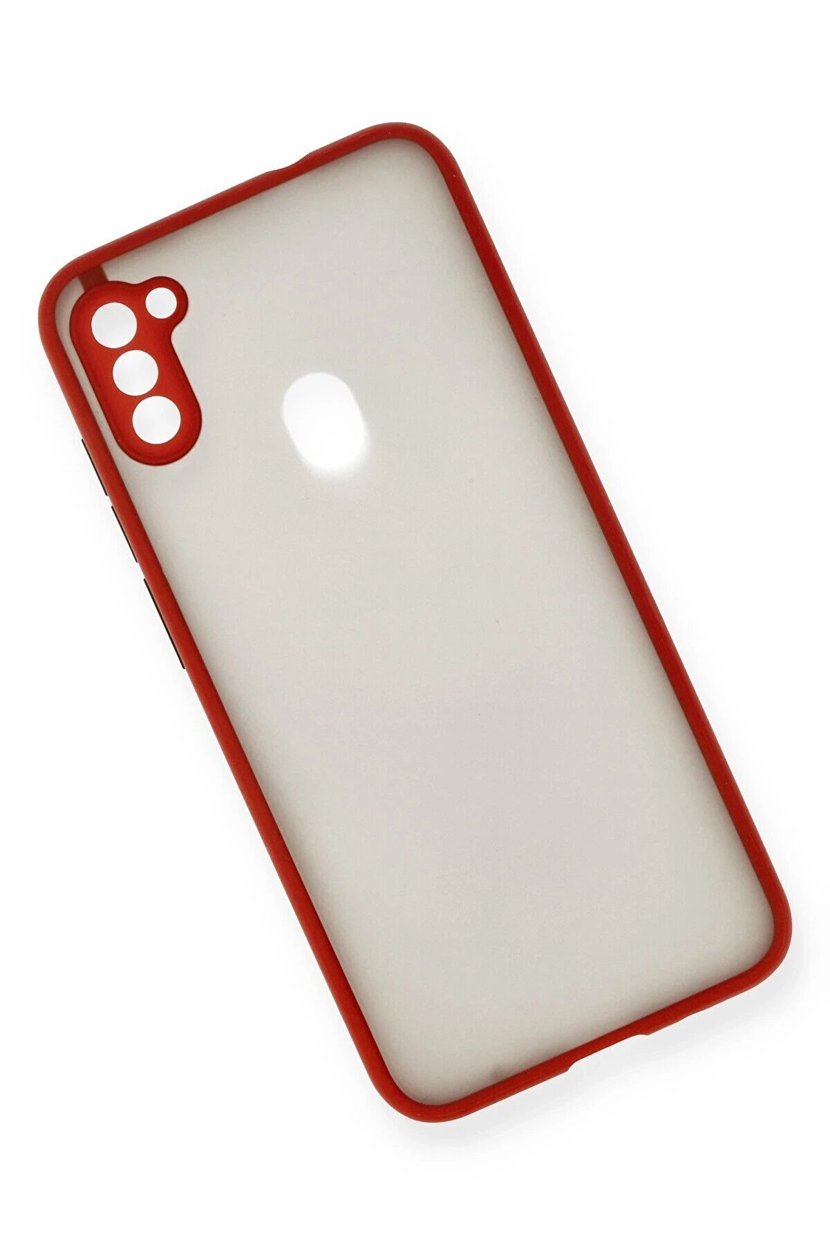 Samsung Galaxy A11 Kılıf Montreal Si̇li̇kon Kapak - Kırmızı - Dropx7117-9891