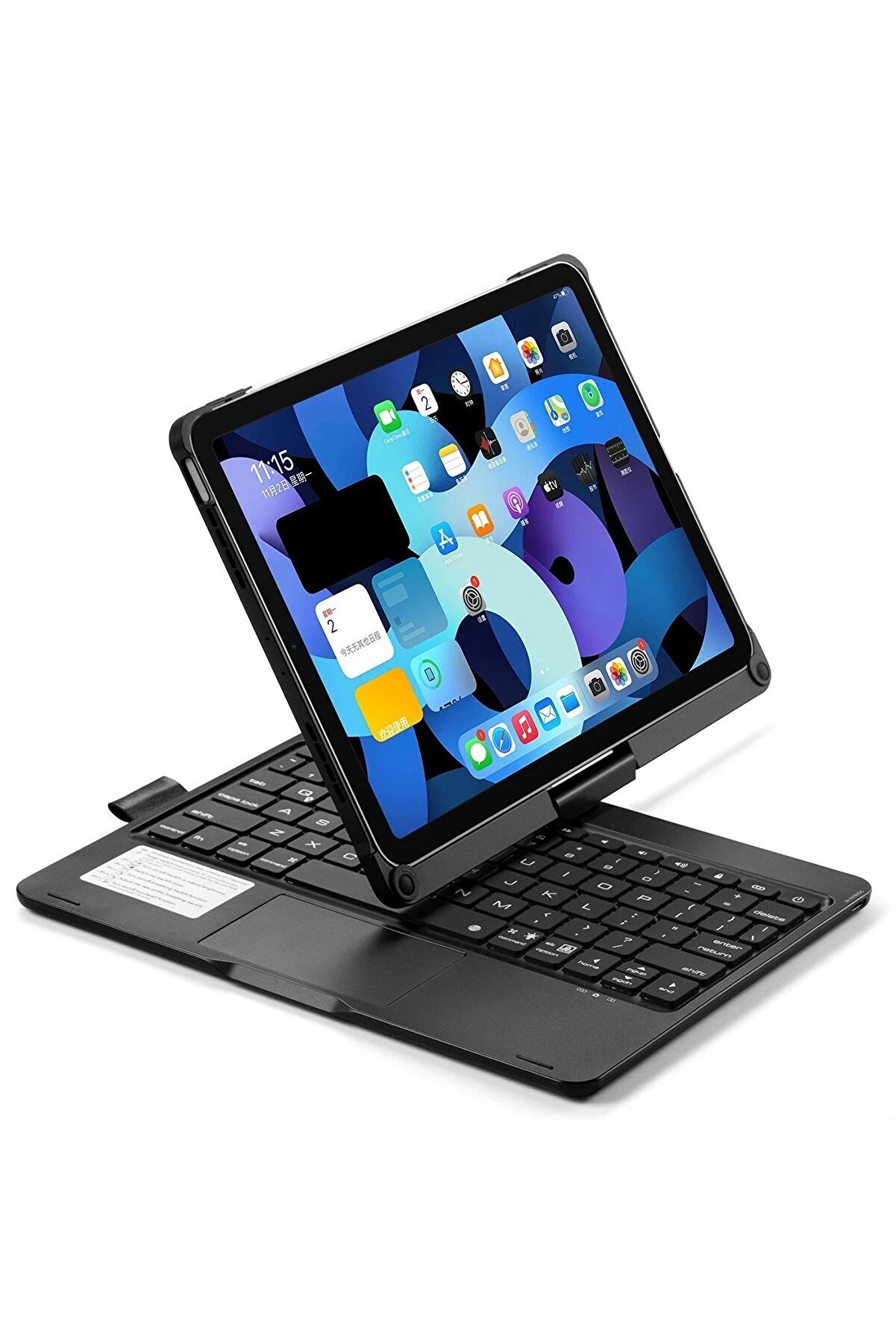 İpad Pro 11 (2021) Kılıf Magi̇c Dönen Klavyeli̇ Tablet Kılıf - Si̇yah - Ogz8088-3102
