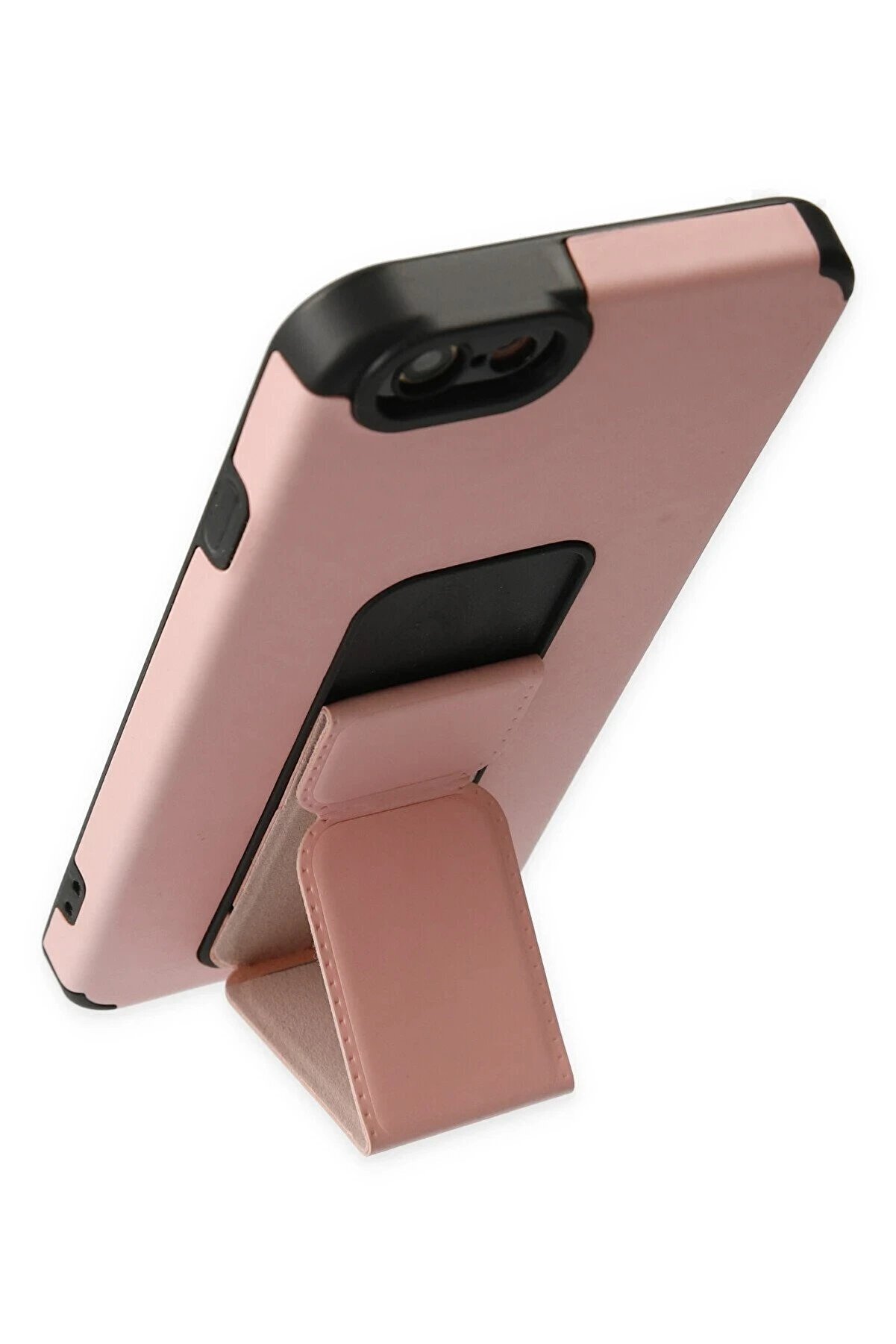 İphone 6 Kılıf Mega Standlı Si̇li̇kon - Pudra - Dropx6809-5381