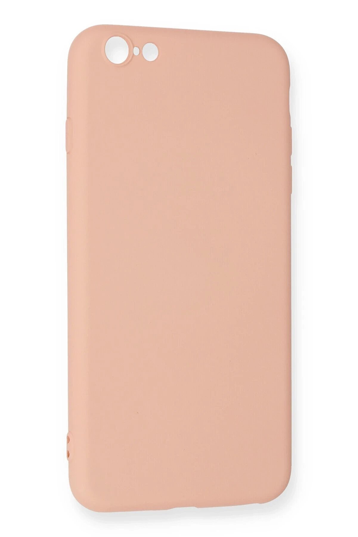 İphone 6 Plus Kılıf Nano İ&ccedil;i̇ Kadi̇fe Si̇li̇kon - Pudra - Dropx1567-9449