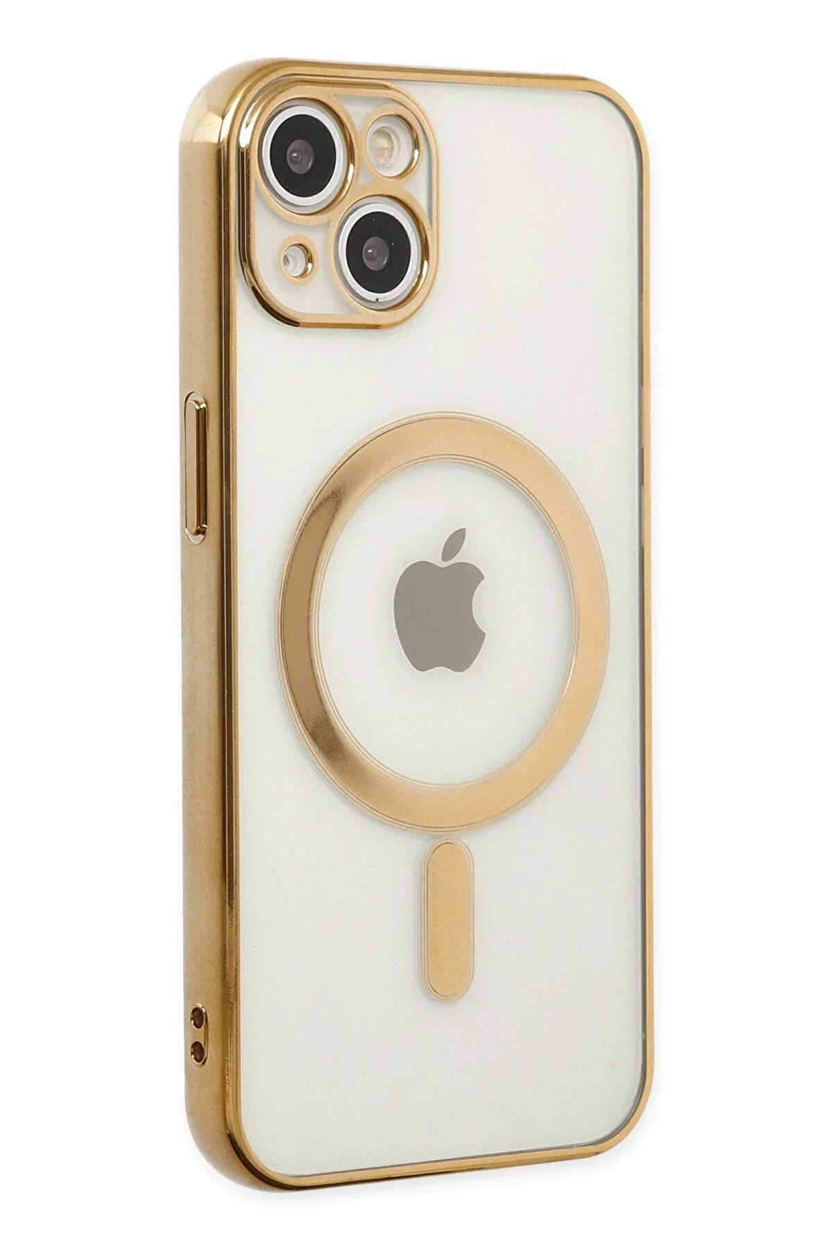 CepteToptan iPhone 14 Plus Kılıf Magneticsafe Lazer Silikon - Gold - DROPX5884-9391