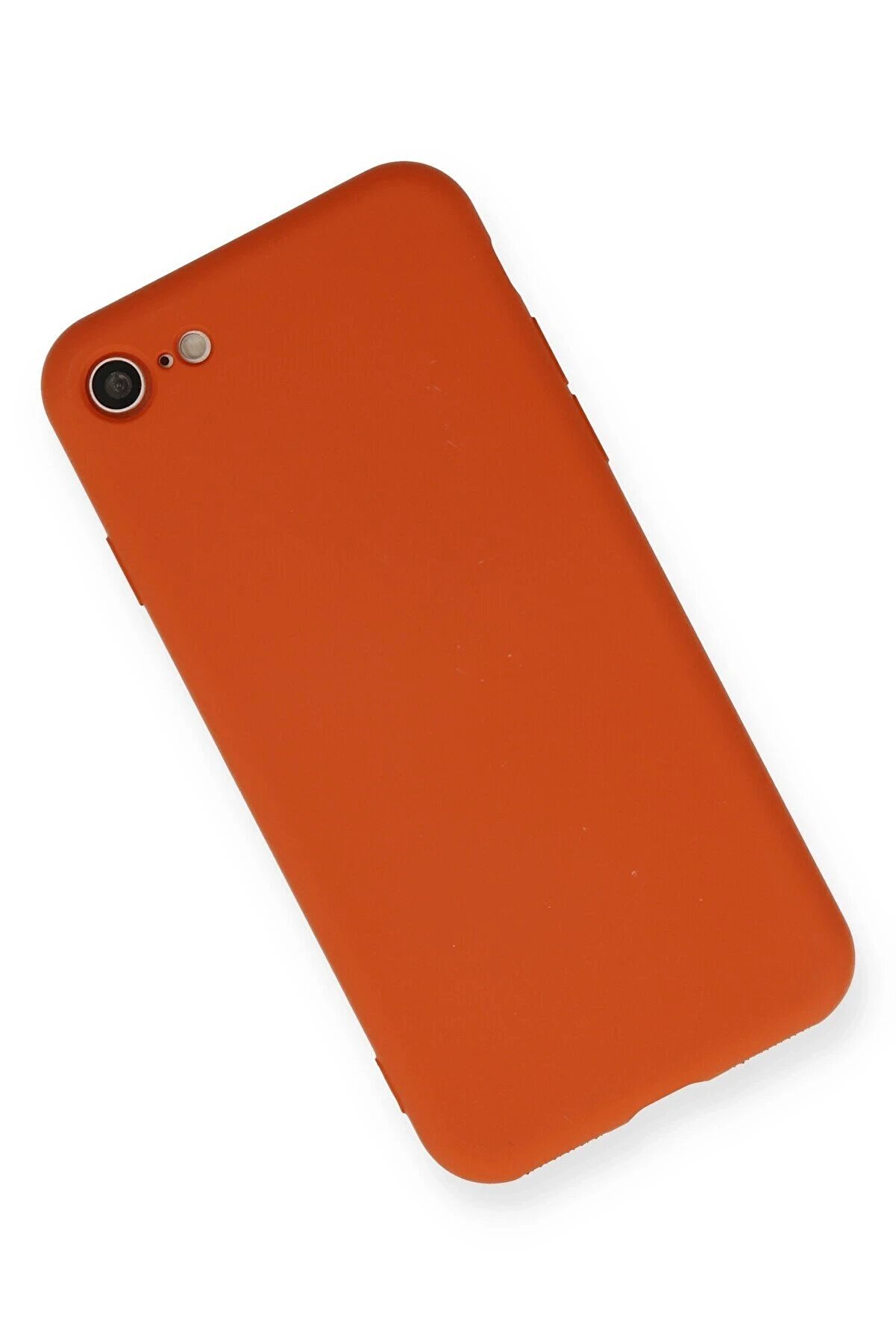 İphone 7 Kılıf Nano İçi̇ Kadi̇fe Si̇li̇kon - Kırmızı - Dropx8700-3275