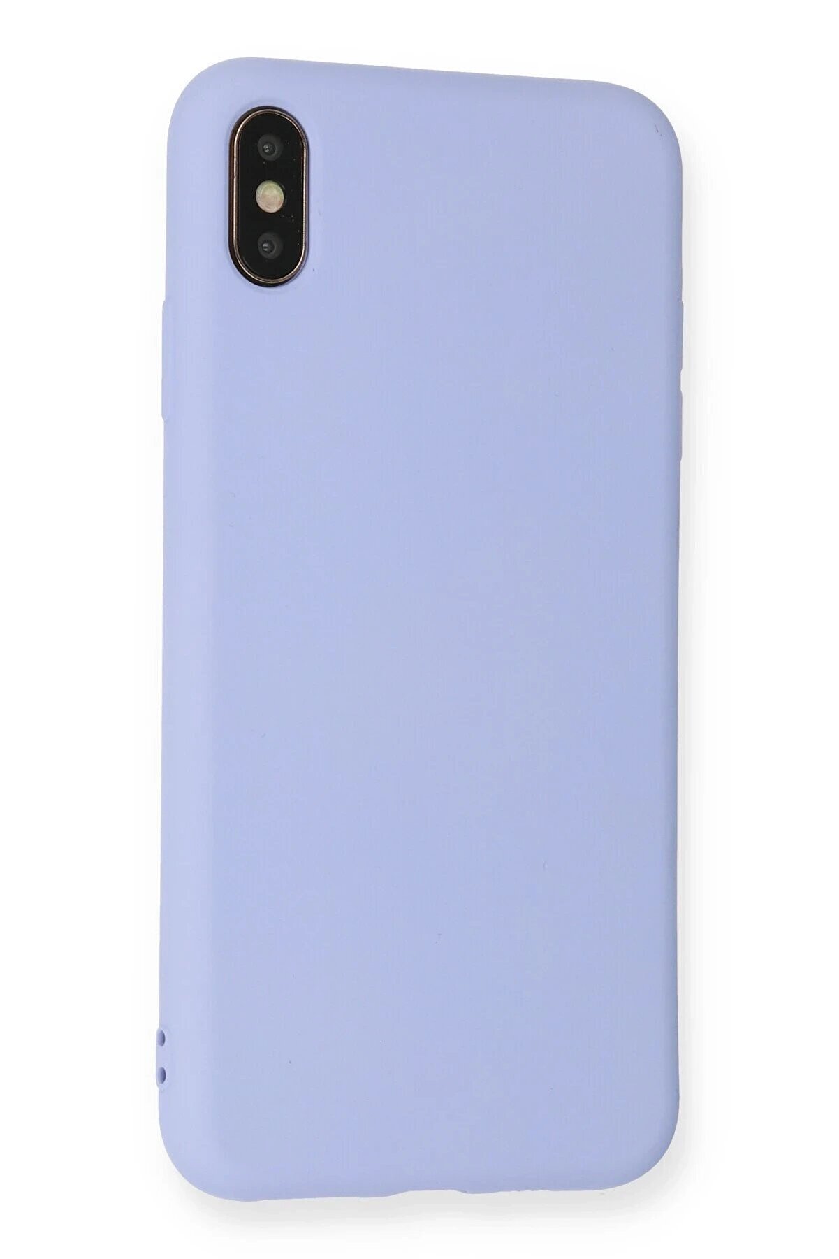 İphone Xs Max Kılıf Nano İçi̇ Kadi̇fe Si̇li̇kon - Li̇la - Dropx3590-2031