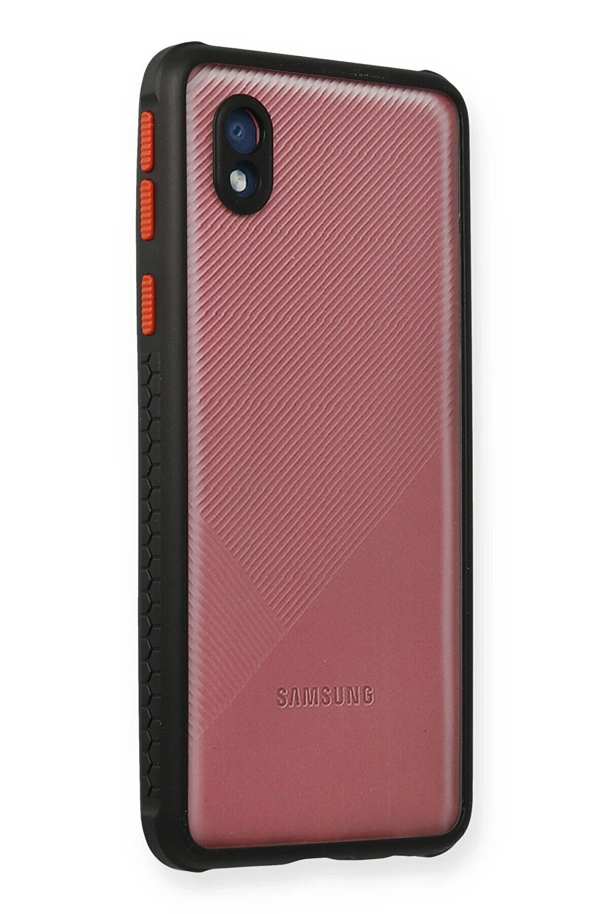 CepteToptan Samsung Galaxy A01 Core Kılıf Miami Şeffaf Silikon - Siyah - DROPX6372-7039