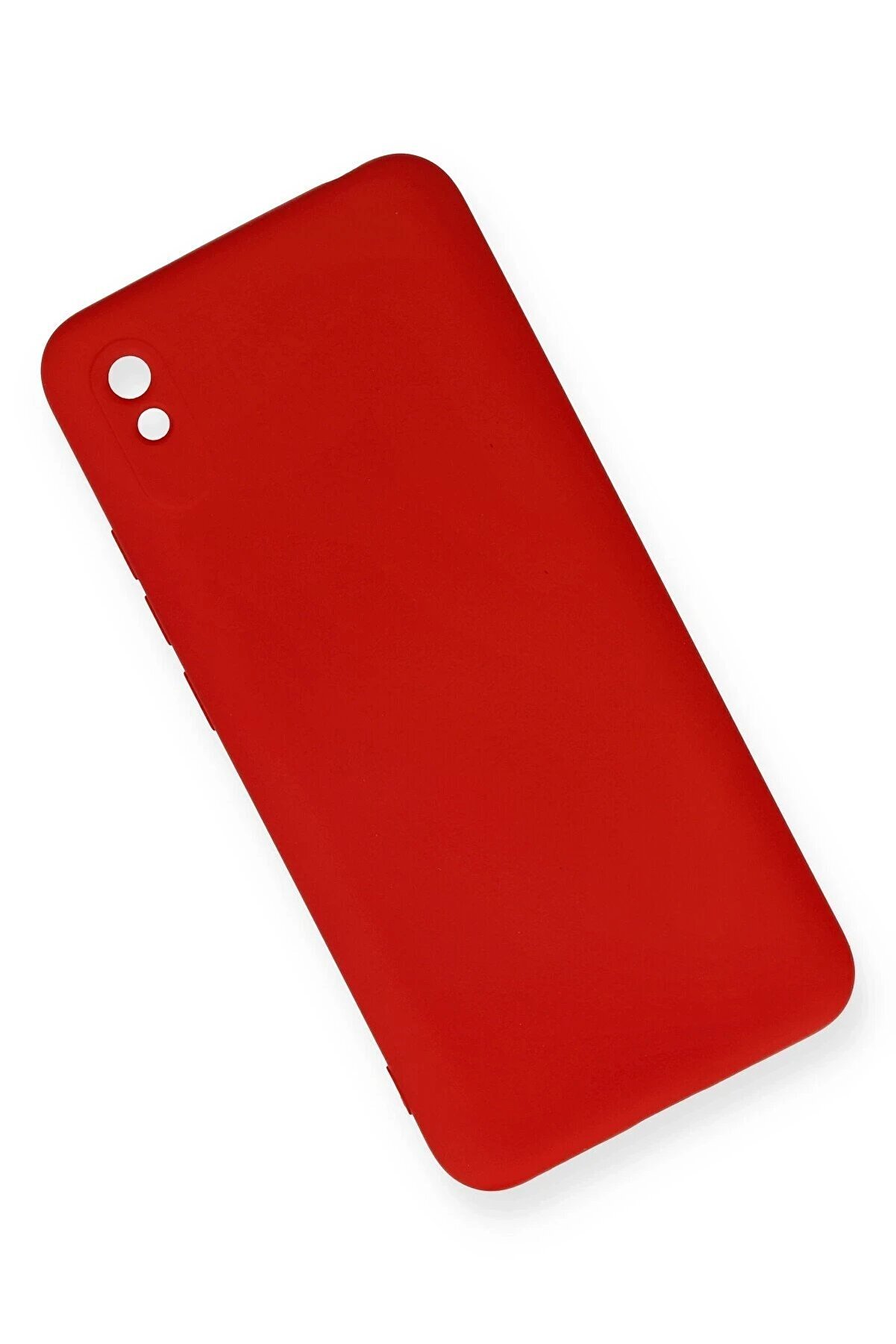 Xi̇aomi̇ Redmi̇ 9A Kılıf Nano İçi̇ Kadi̇fe Si̇li̇kon - Kırmızı - Dropx3214-4697