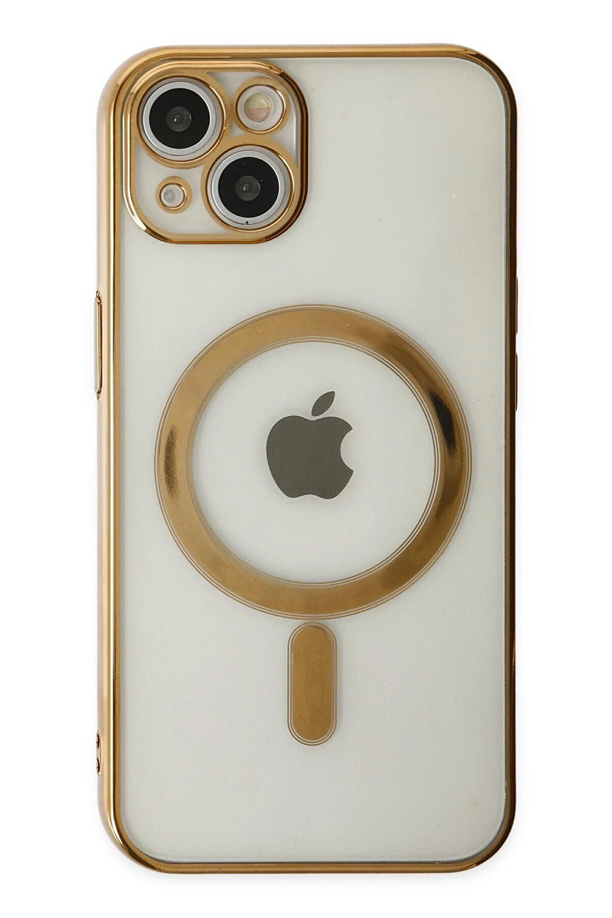 İphone 14 Plus Kılıf Magneti̇csafe Lazer Si̇li̇kon - Gold - Dropx5884-9391