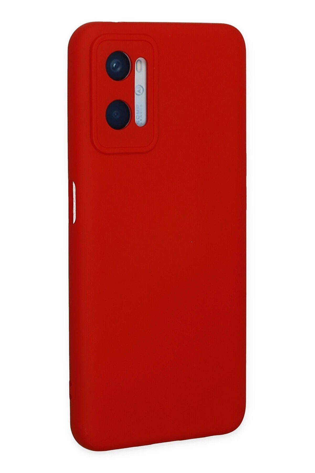 Oppo A96 Kılıf Nano İçi̇ Kadi̇fe Si̇li̇kon - Kırmızı - Dropx5659-1571