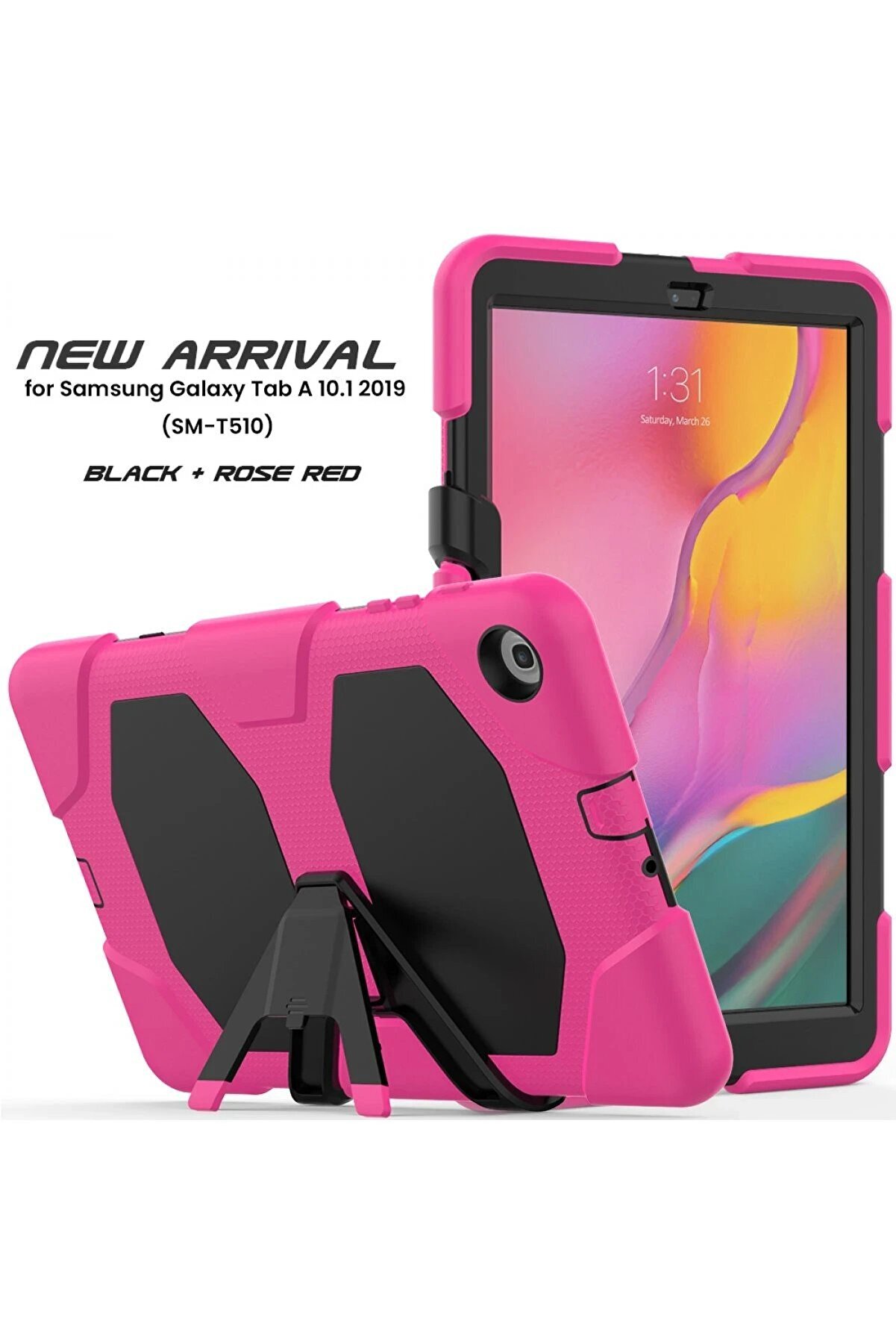 Samsung Galaxy T510 Tab A 10.1 Kılıf Gri̇ffi̇n Tablet Kapak - Pembe - Dropx2943-1722