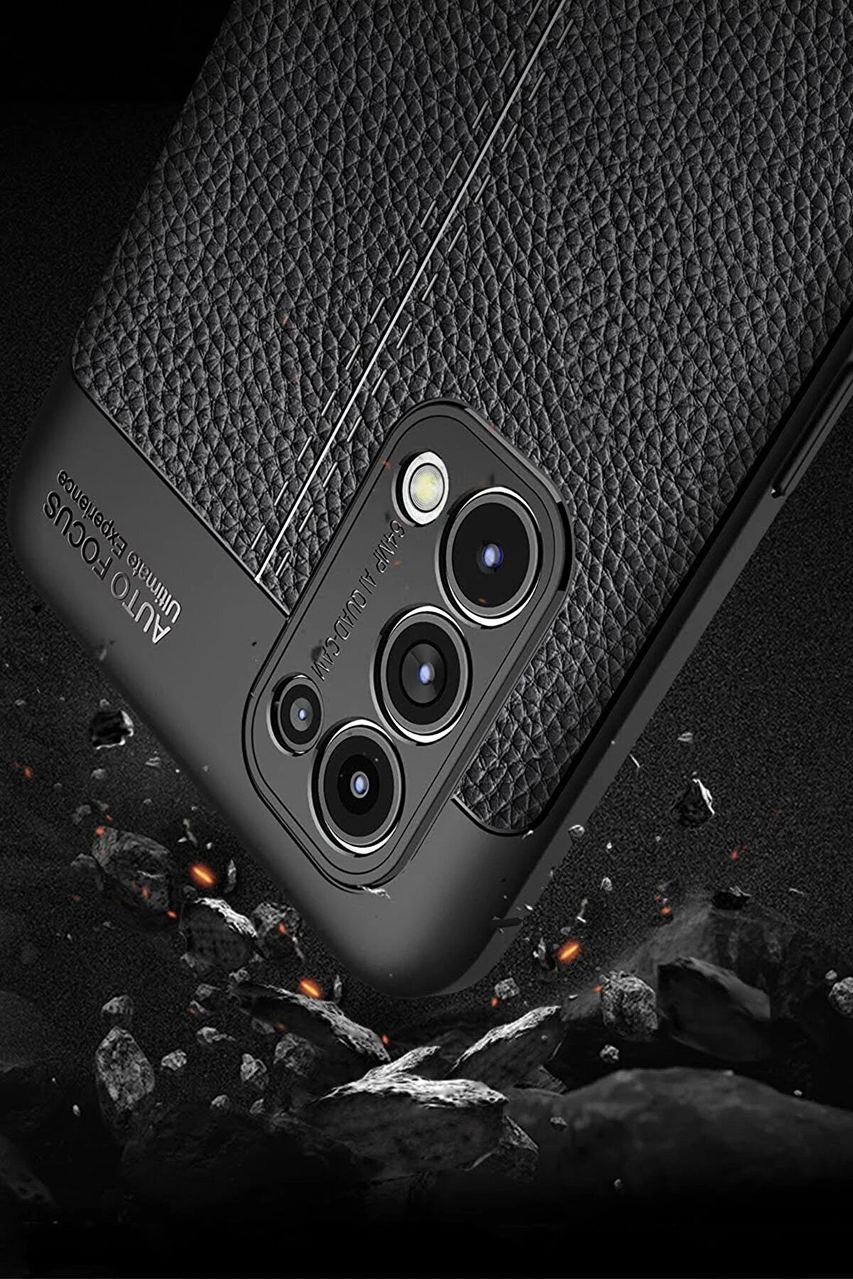 Oppo Reno 5 Pro Kılıf Auto Focus Kapak - Si̇yah - Dropx6724-3447