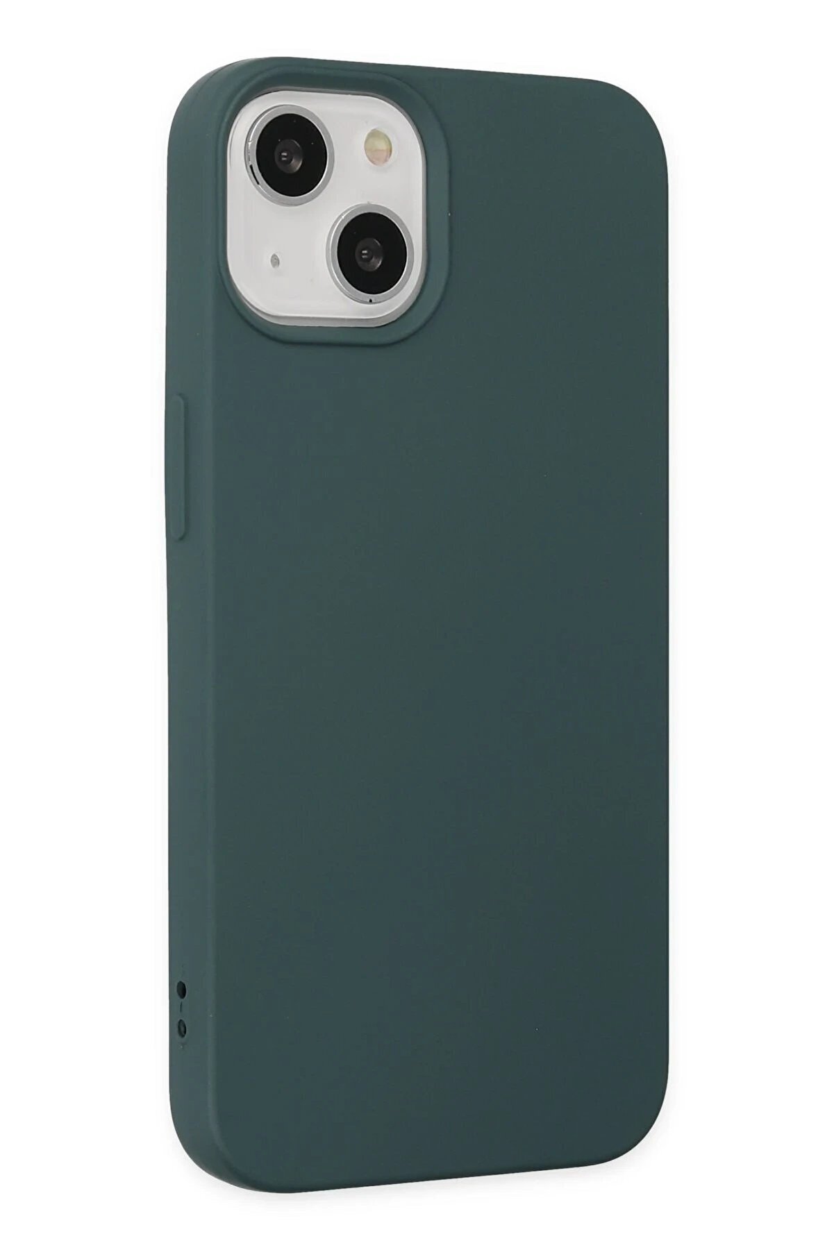 İphone 14 Plus Kılıf Nano İçi̇ Kadi̇fe Si̇li̇kon - Koyu Yeşi̇l - Dropx1716-7218