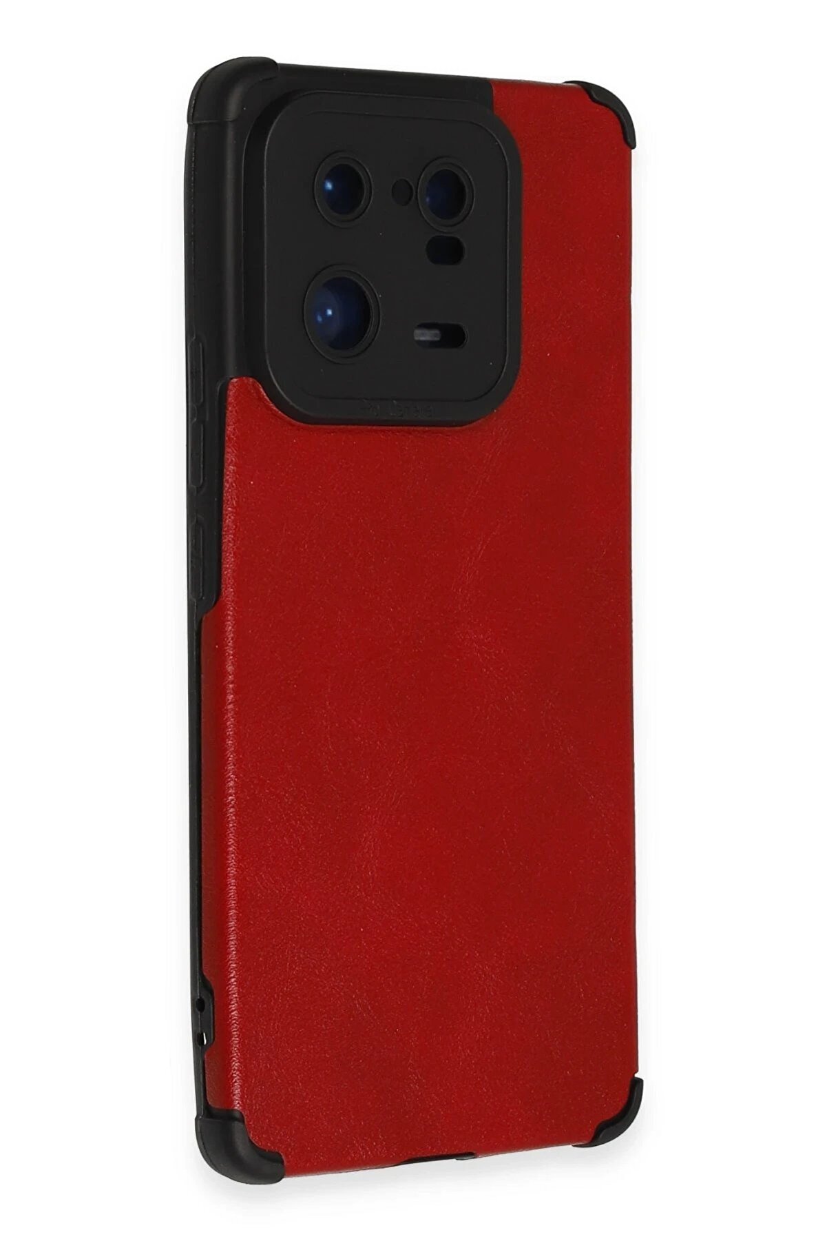 Xi̇aomi̇ Mi̇ 13 Pro Kılıf Loop Deri̇ Si̇li̇kon - Kırmızı - Dropx8283-9563