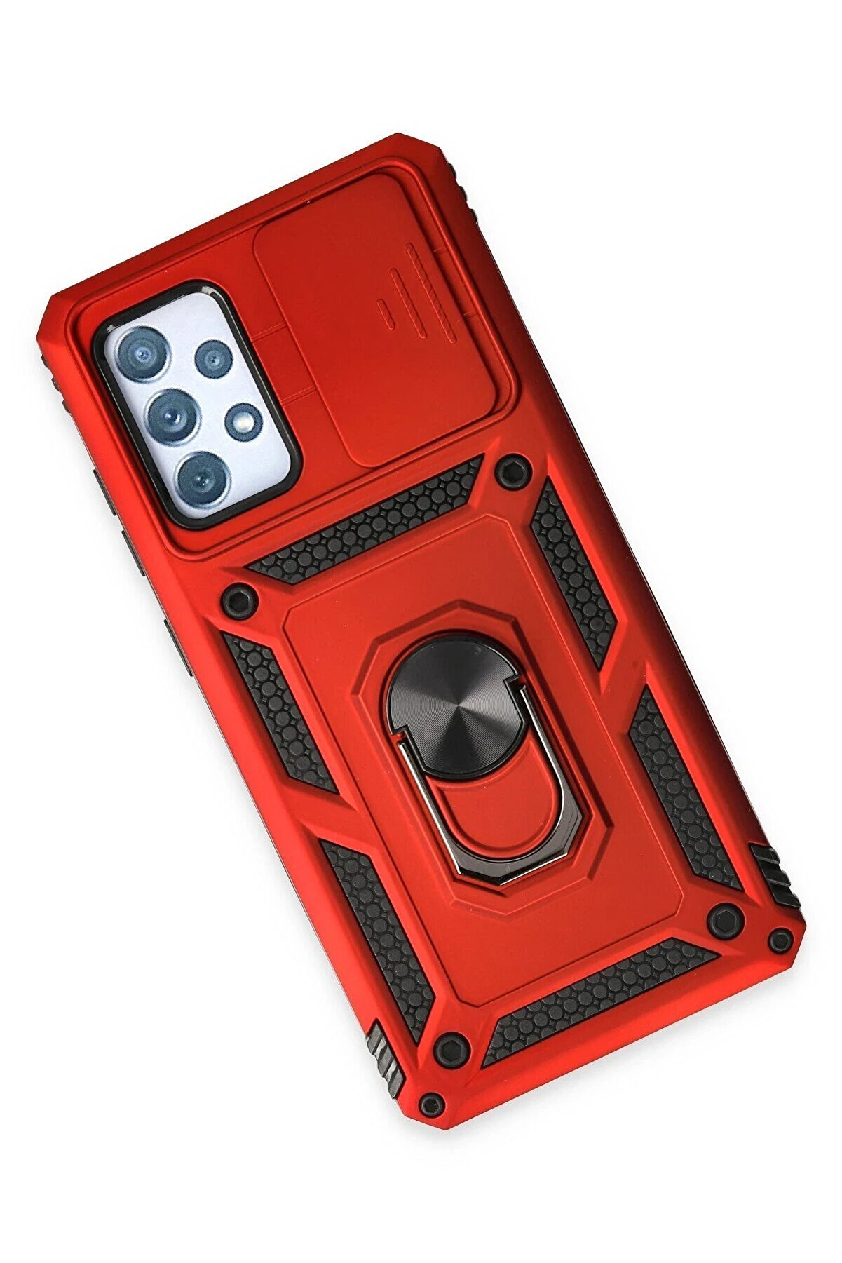 Samsung Galaxy A52 Kılıf Pars Lens Y&uuml;z&uuml;kl&uuml; Si̇li̇kon - Kırmızı - Dropx1327-2630