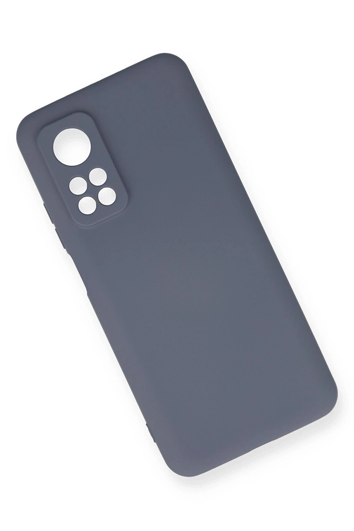 Xi̇aomi̇ Mi̇ 10T Kılıf Nano İçi̇ Kadi̇fe Si̇li̇kon - Gri̇ - Dropx1009-6715