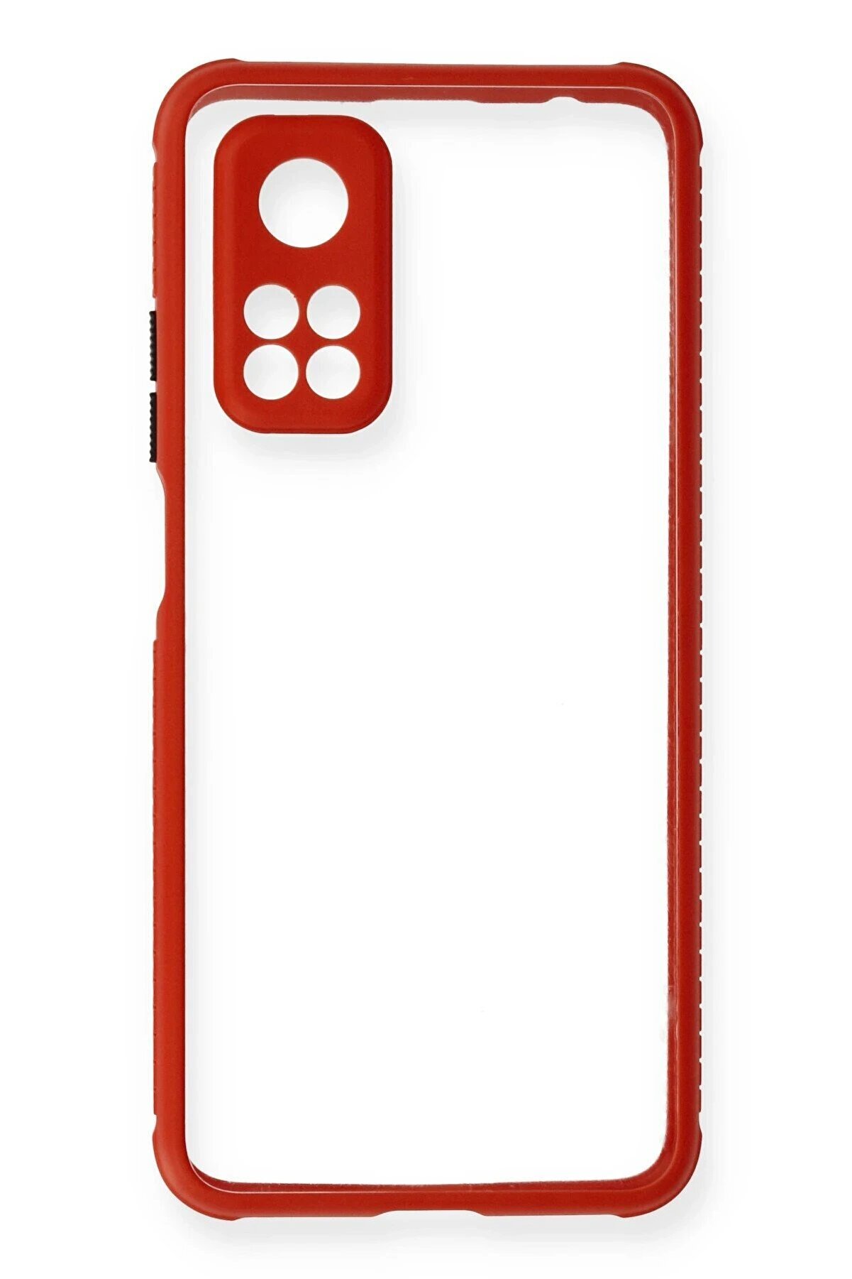 Xi̇aomi̇ Mi̇ 10T Pro Kılıf Mi̇ami̇ Şeffaf Si̇li̇kon - Kırmızı - Dropx3141-7409