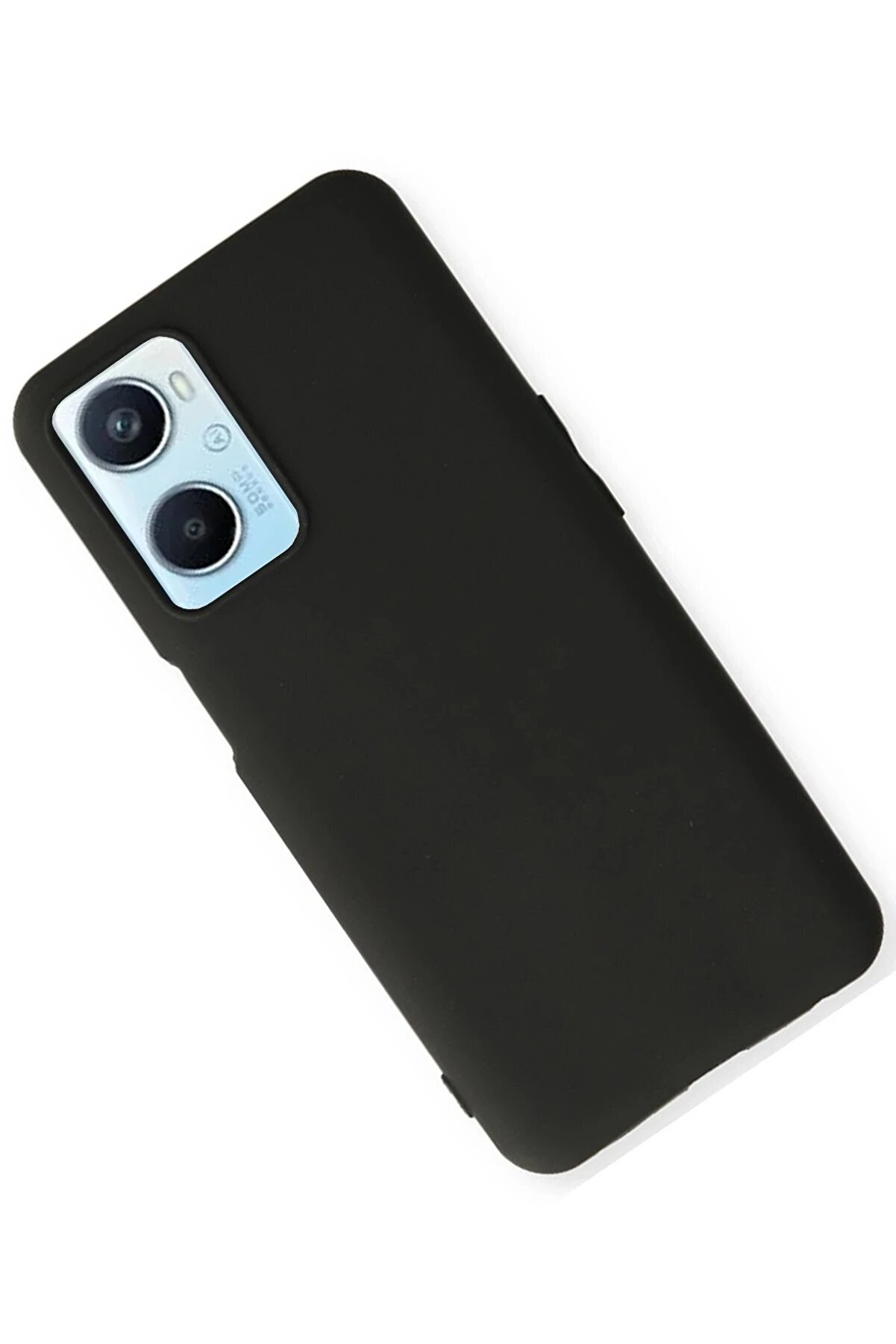 Oppo A96 Kılıf Fi̇rst Si̇li̇kon - Si̇yah - Dropx3122-5501