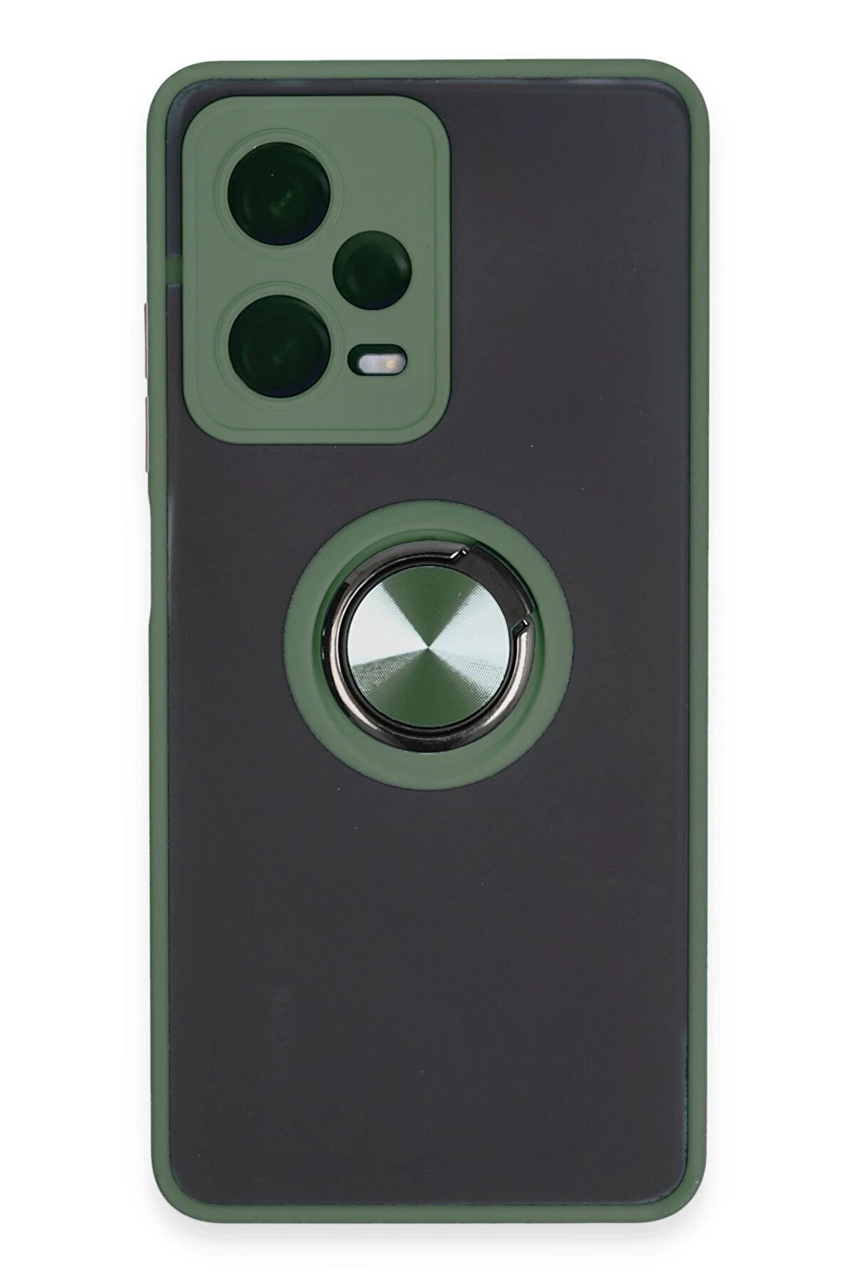 CepteToptan Xiaomi Redmi Note 12 5G Kılıf Montreal Yüzüklü Silikon Kapak - Yeşil - DROPX5344-4916