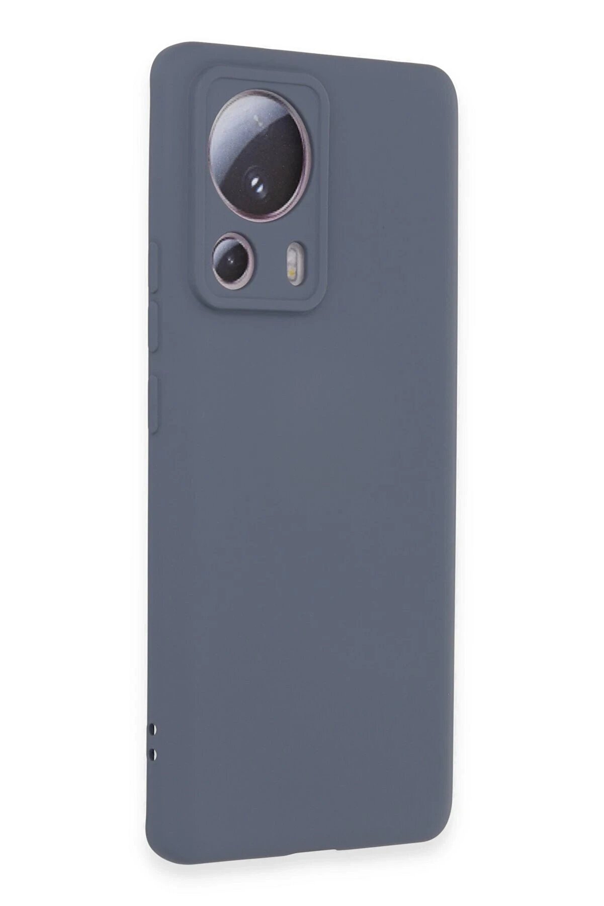 Xi̇aomi̇ Mi̇ 13 Li̇te Kılıf Nano İçi̇ Kadi̇fe Si̇li̇kon - Gri̇ - Dropx3003-2323