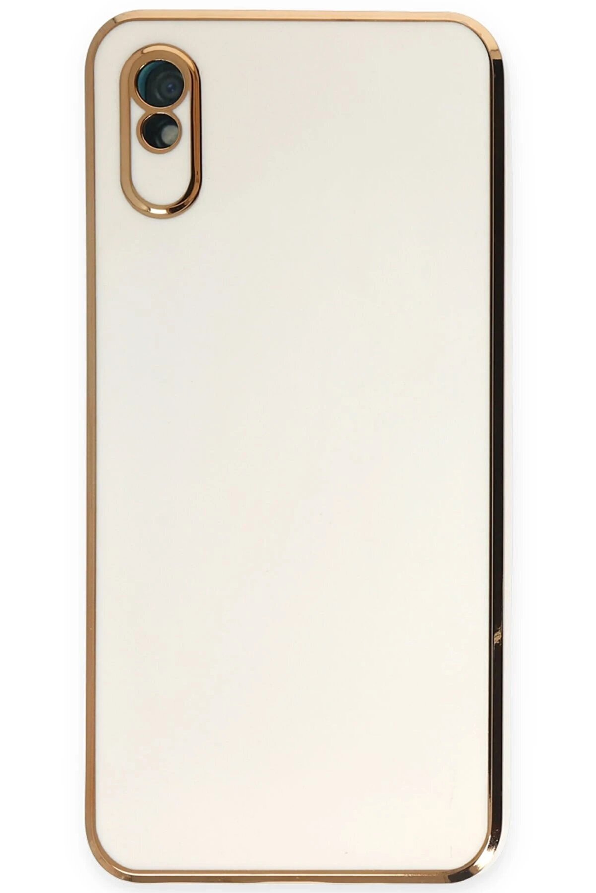 Xi̇aomi̇ Redmi̇ 9A Kılıf Volet Si̇li̇kon - Beyaz - Dropx1428-9843