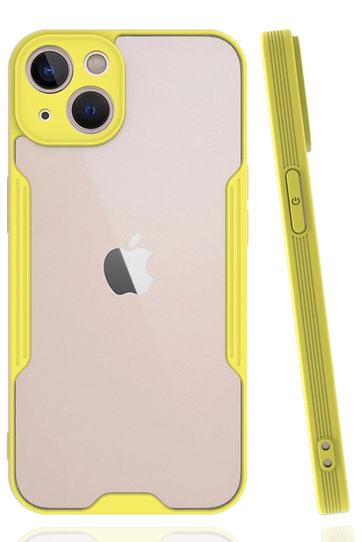 CepteToptan iPhone 14 Plus Kılıf Platin Silikon - Sarı - DROPX7276-4079