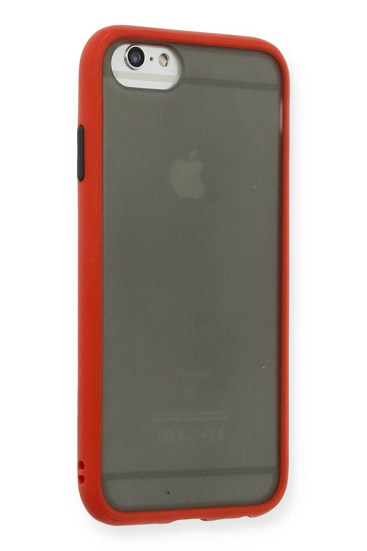 İphone 6 Kılıf Montreal Si̇li̇kon Kapak - Kırmızı - Dropx5258-2509