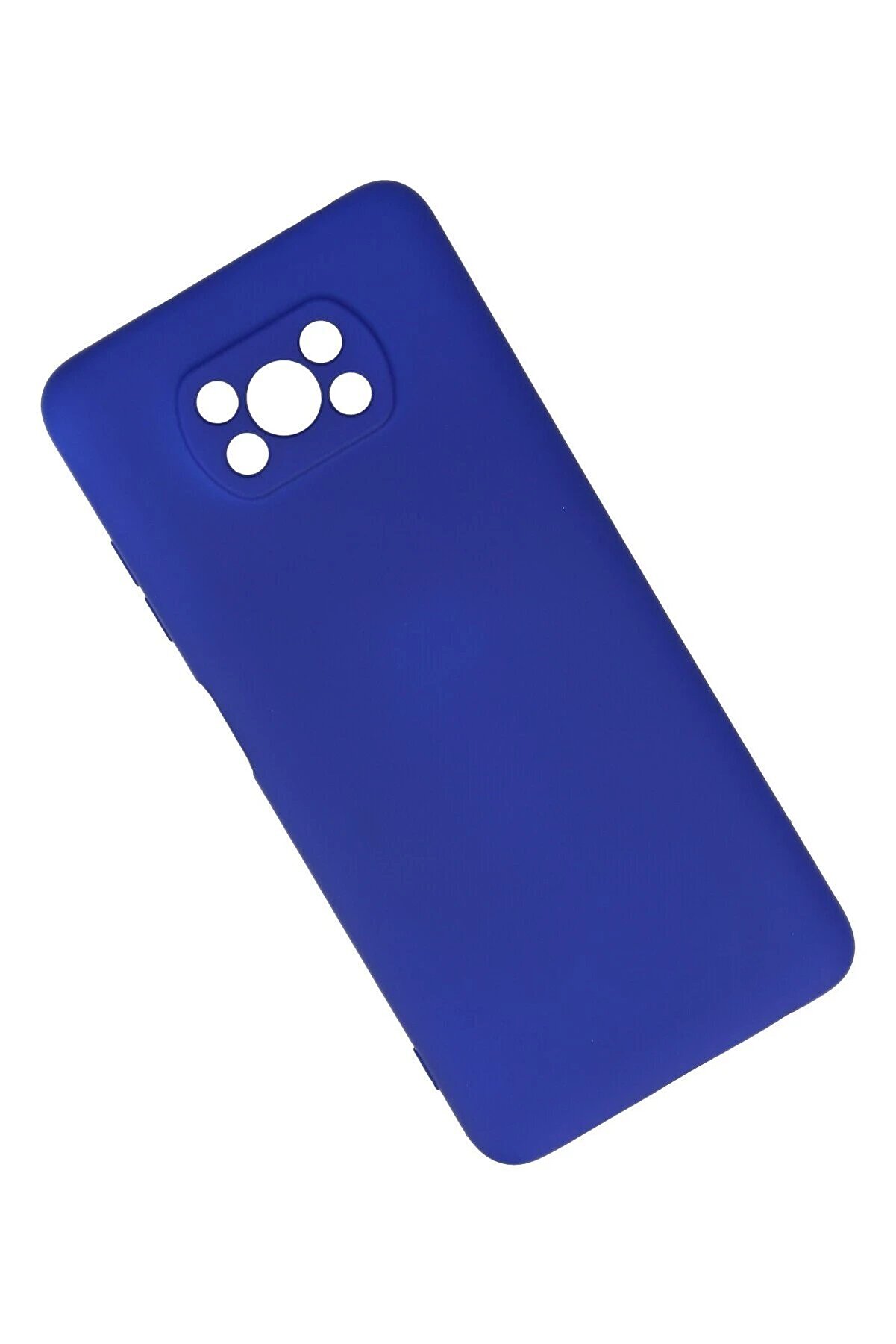 Xi̇aomi̇ Pocophone X3 Kılıf Nano İçi̇ Kadi̇fe Si̇li̇kon - Laci̇vert - Dropx2872-9046