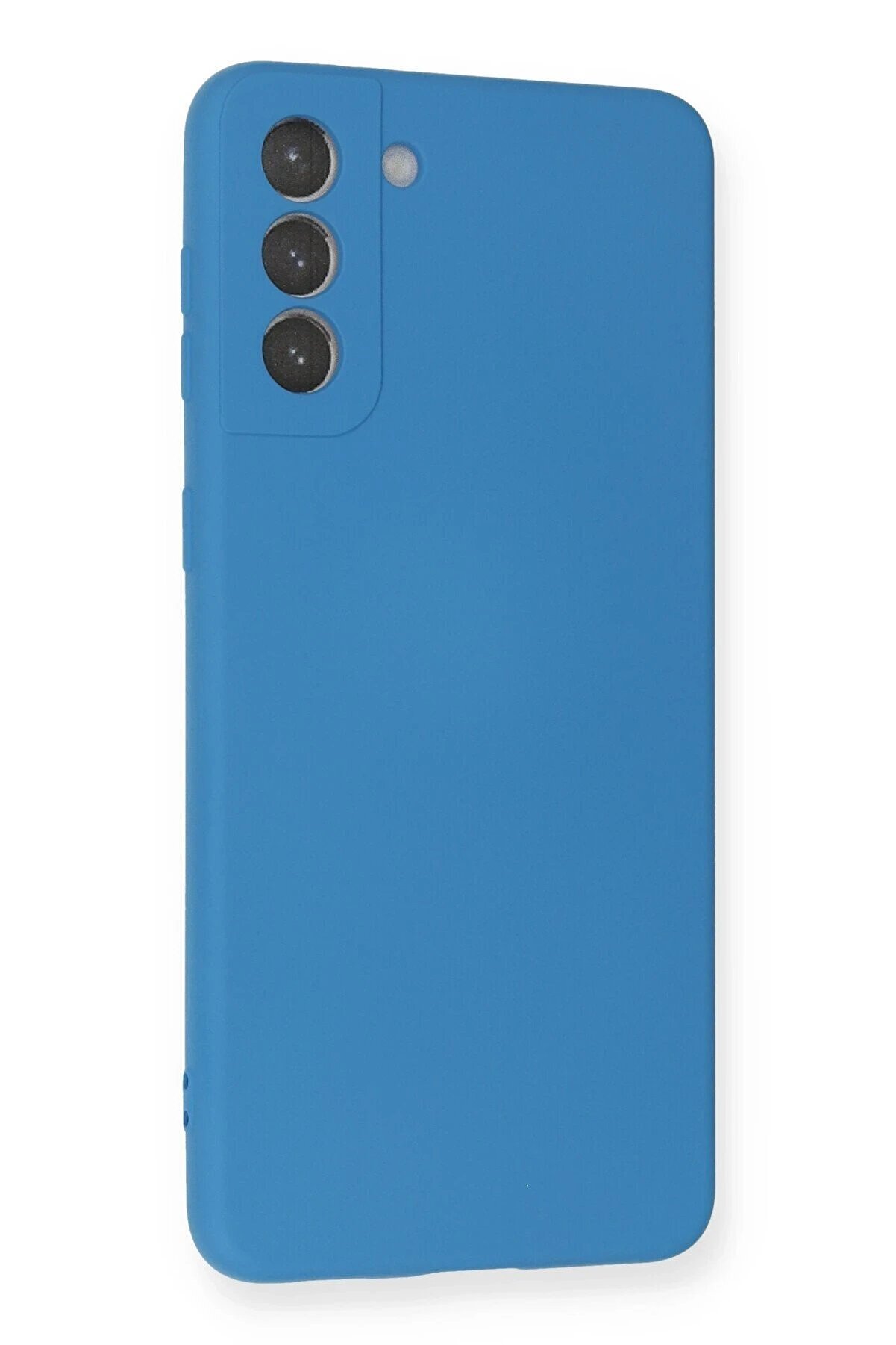 Samsung Galaxy S21 Plus Kılıf Nano İ&ccedil;i̇ Kadi̇fe Si̇li̇kon - Mavi̇ - Dropx3948-3479