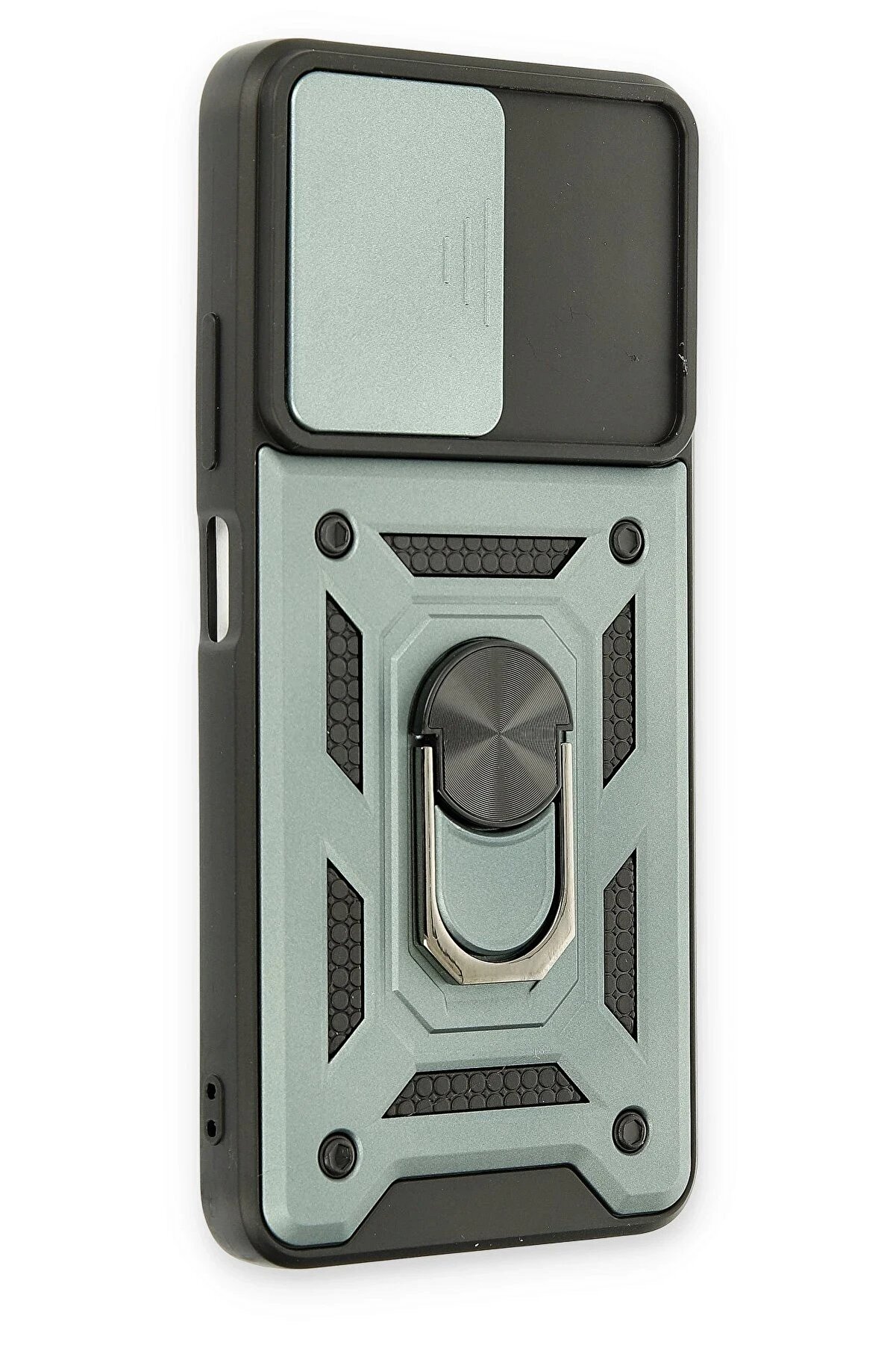 Xi̇aomi̇ Poco M4 Pro 5G Kılıf Pars Lens Yüzüklü Si̇li̇kon - Yeşi̇l - Dropx3879-3135