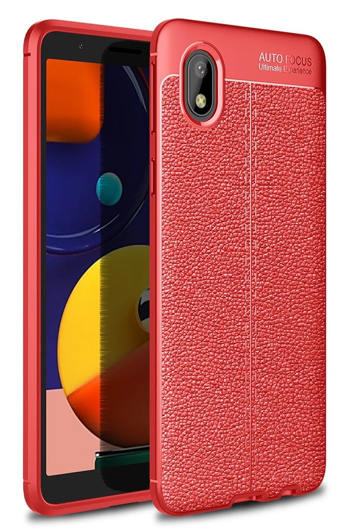 CepteToptan Samsung Galaxy A01 Core Kılıf Auto Focus Kapak - Kırmızı - DROPX7451-1257
