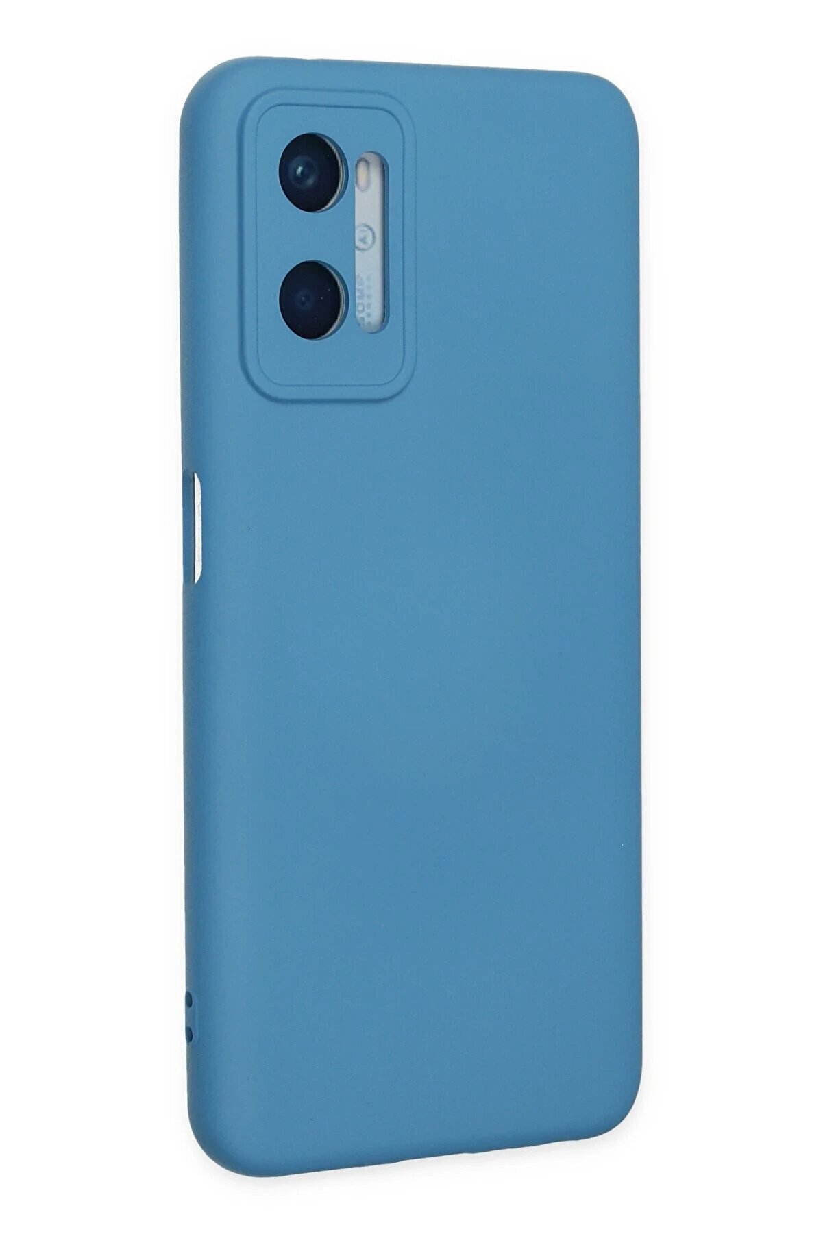 Oppo A96 Kılıf Nano İçi̇ Kadi̇fe Si̇li̇kon - Mavi̇ - Dropx6297-8553