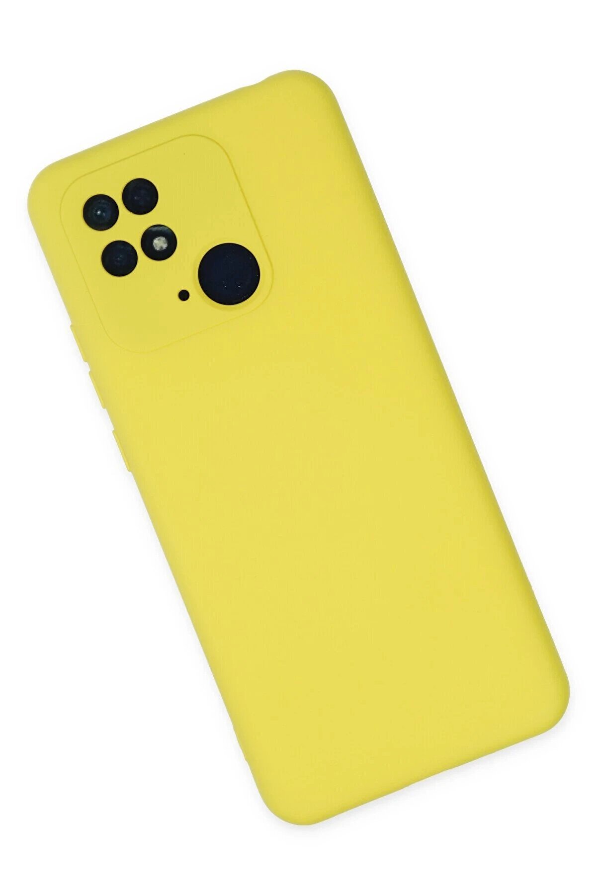 Xi̇aomi̇ Redmi̇ 10C Kılıf Nano İ&ccedil;i̇ Kadi̇fe Si̇li̇kon - Sarı - Dropx3650-7743