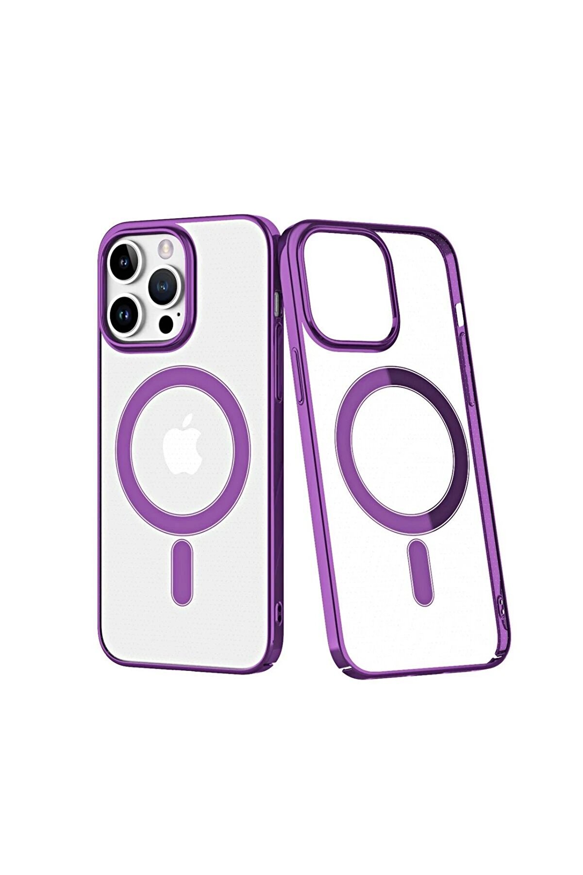 CepteToptan iPhone 14 Pro Kılıf Element Magneticsafe Sert Kapak - Mor - DROPX4784-9354