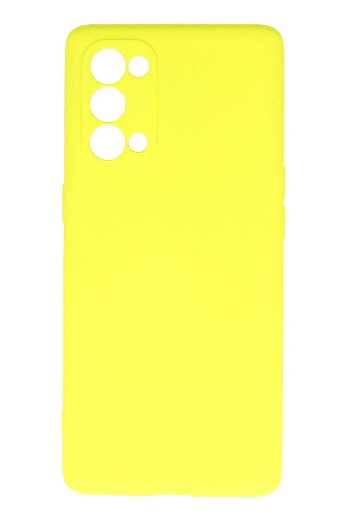 CepteToptan Oppo Reno 5 Pro Kılıf First Silikon - Sarı - DROPX7957-2848