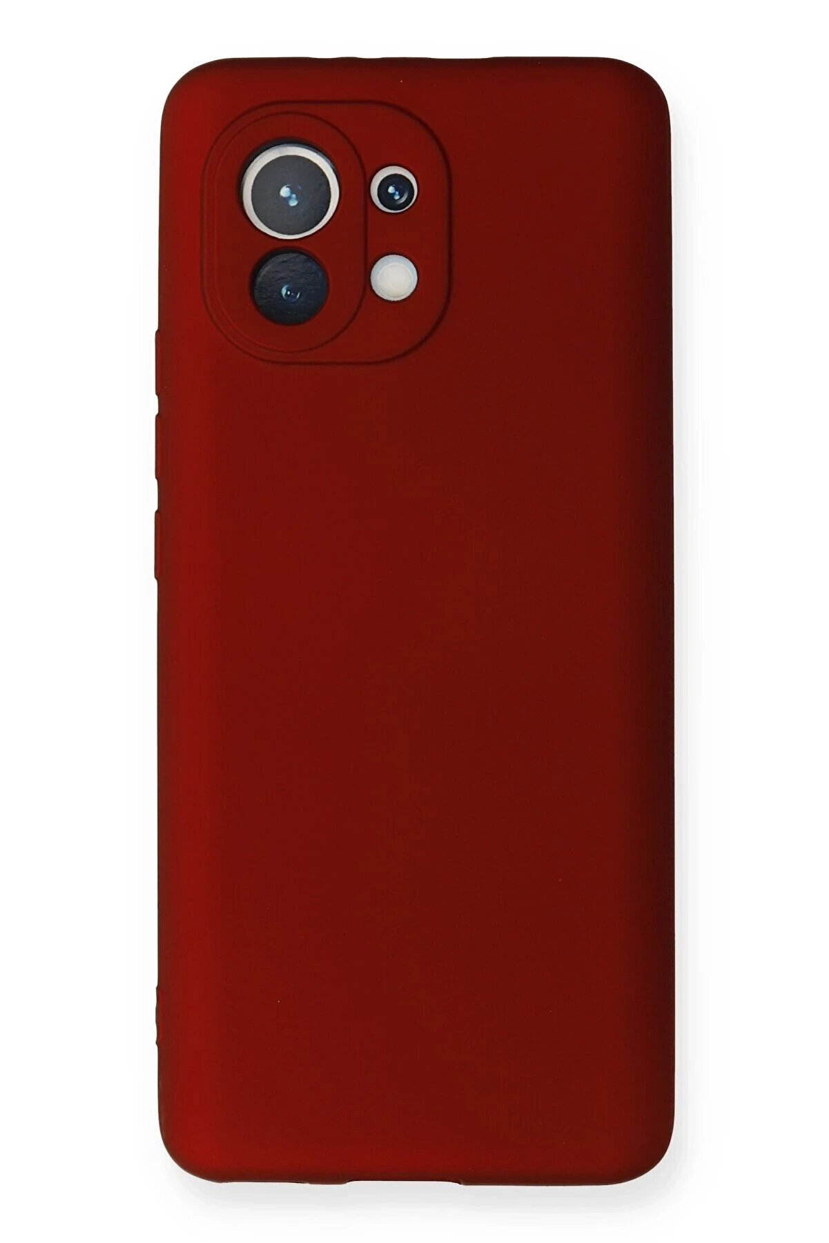 CepteToptan Xiaomi Mi 11 Kılıf First Silikon - Bordo - DROPX7613-1142