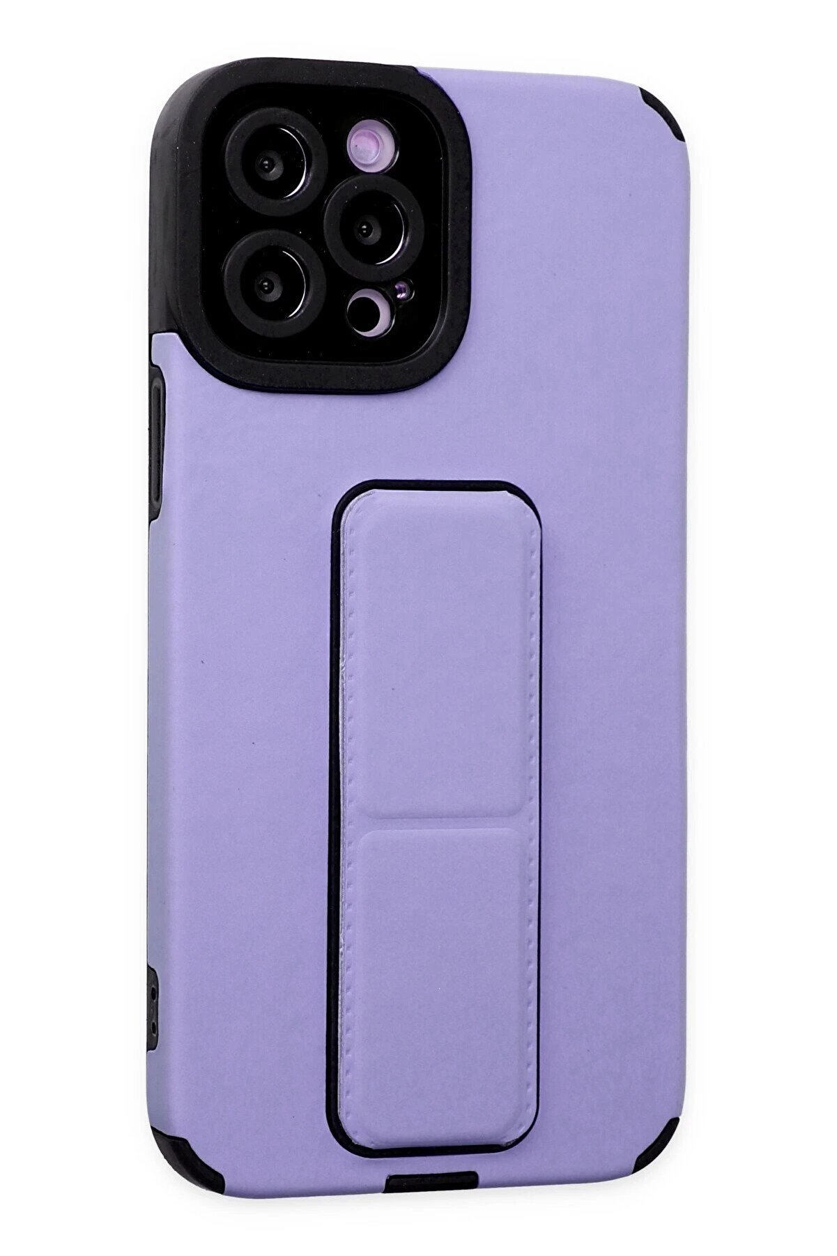 İphone 12 Pro Max Kılıf Mega Standlı Si̇li̇kon - Li̇la - Dropx6744-5824