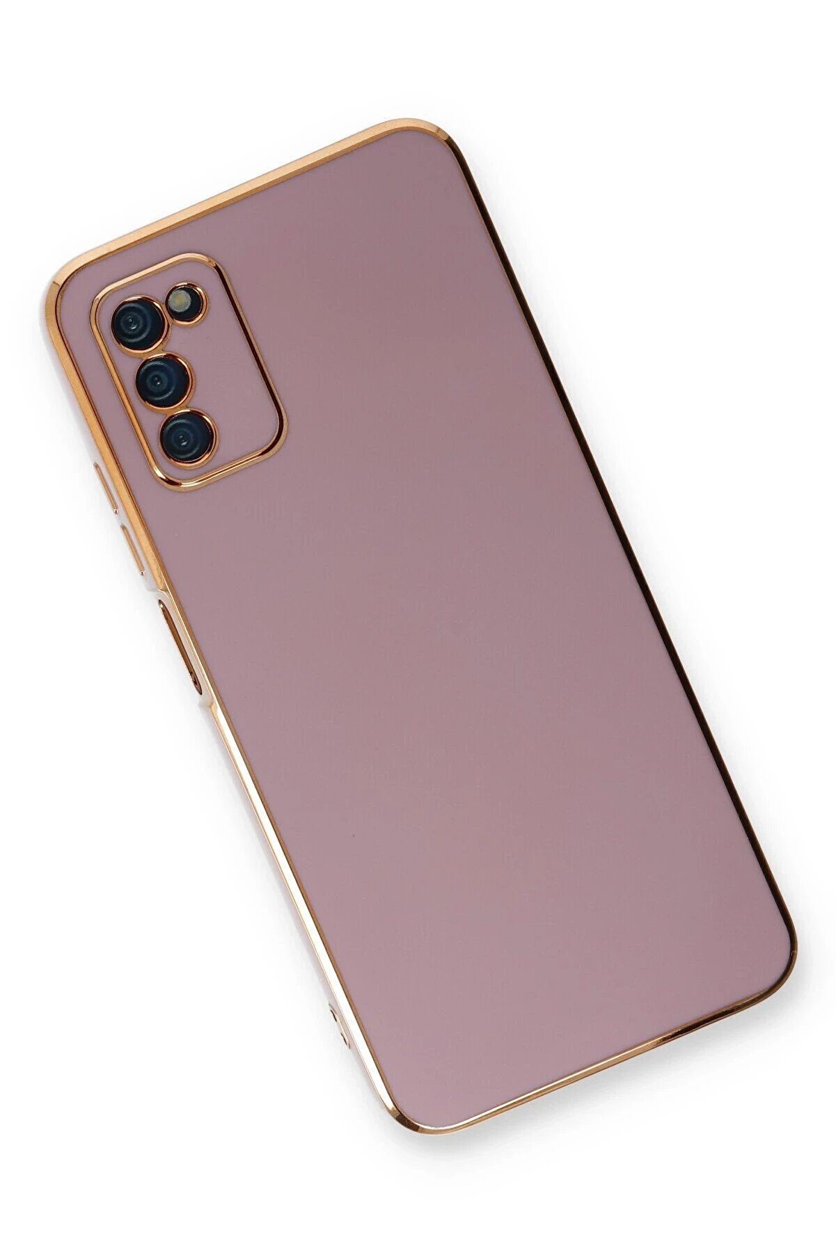 Samsung Galaxy A03S Kılıf Volet Si̇li̇kon - Mor - Dropx4557-4567