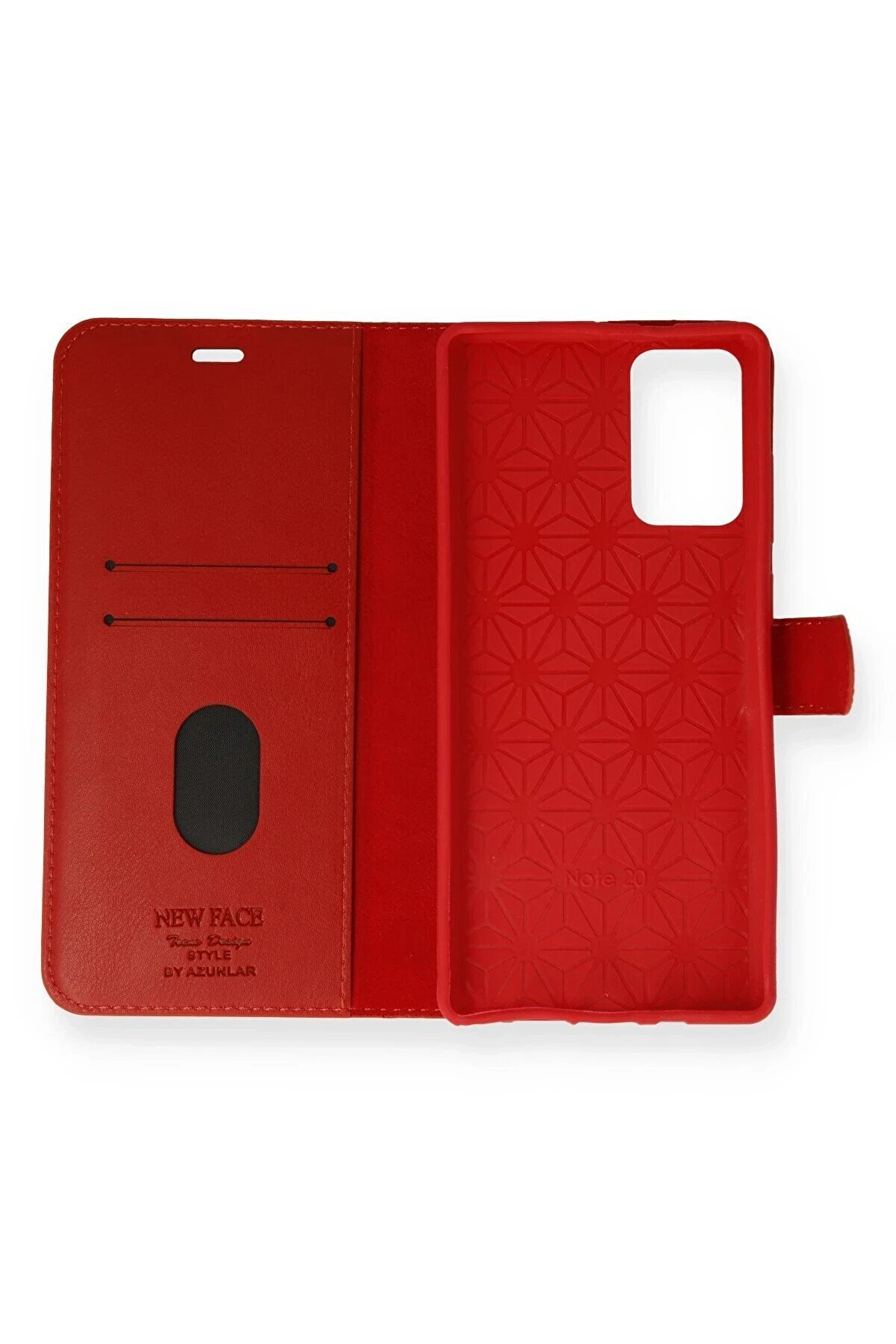 Samsung Galaxy Note 20 Kılıf Trend S Plus Kapaklı Kılıf - Kırmızı - Dropx8580-3161