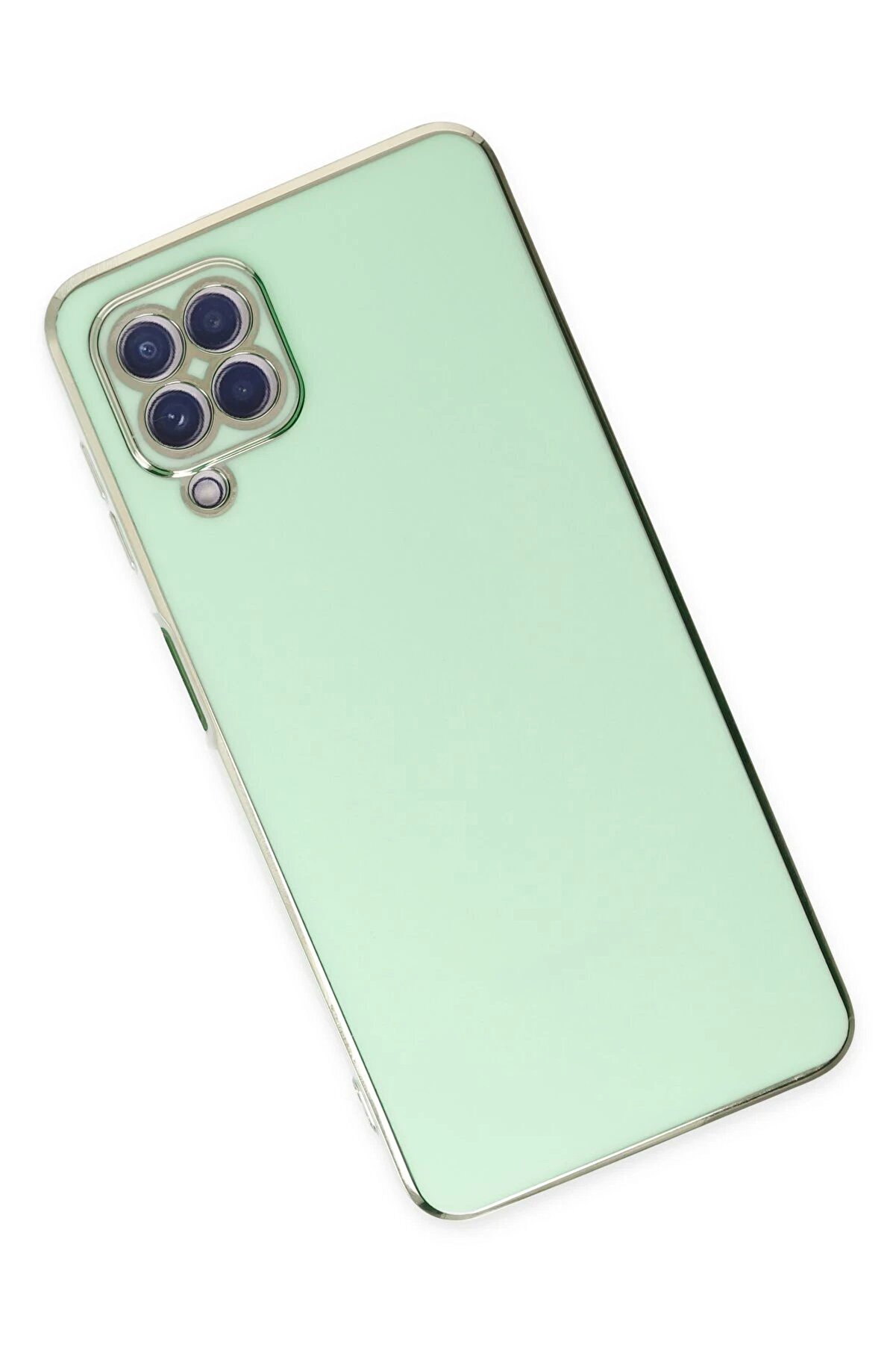 Samsung Galaxy A22 Kılıf Volet Si̇li̇kon - A&ccedil;ık Yeşi̇l - Dropx2837-6852