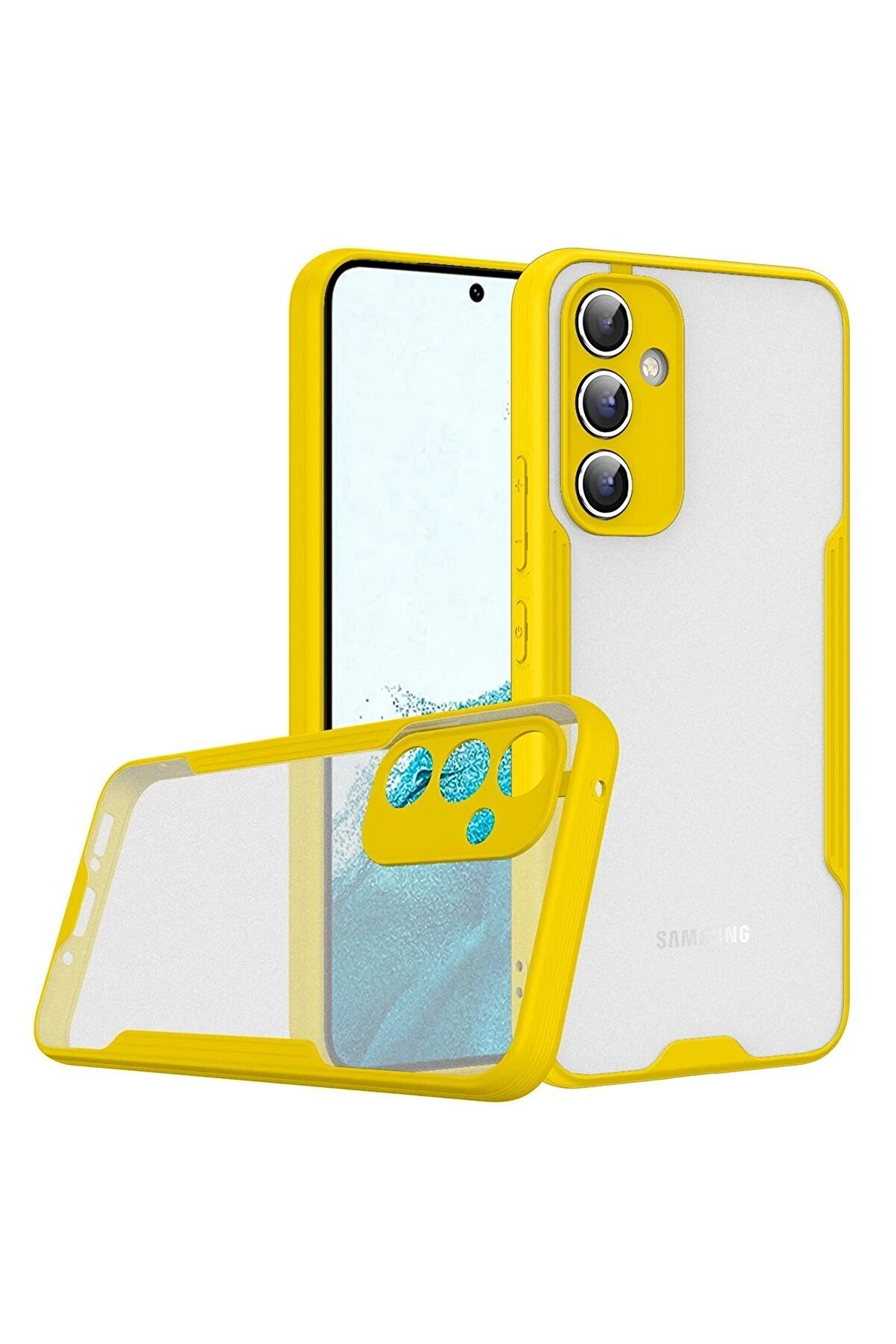 CepteToptan Samsung Galaxy A24 4G Kılıf Platin Silikon - Sarı - DROPX6456-1836