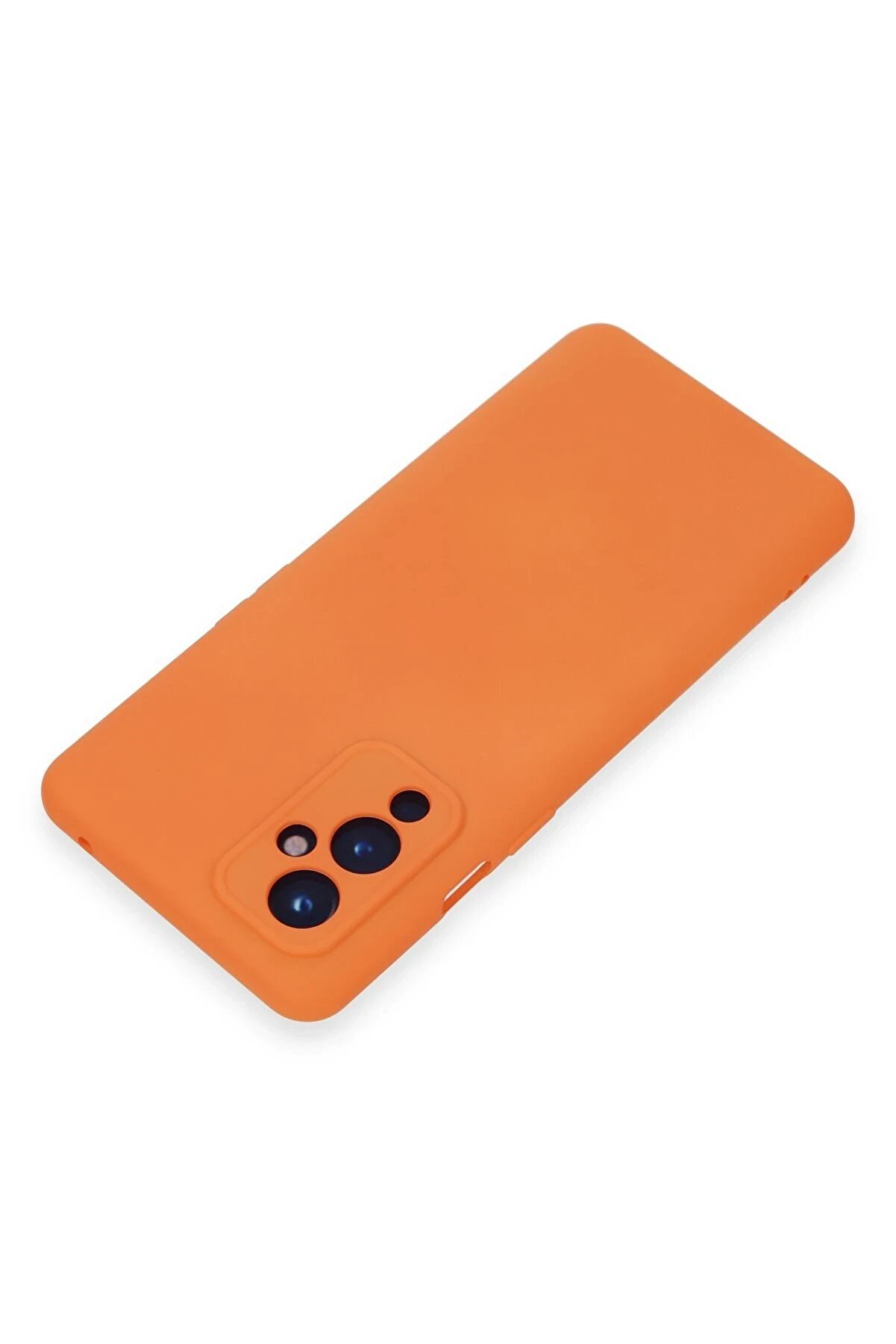 One Plus 9 Kılıf Nano İ&ccedil;i̇ Kadi̇fe Si̇li̇kon - Turuncu - Dropx2093-7344