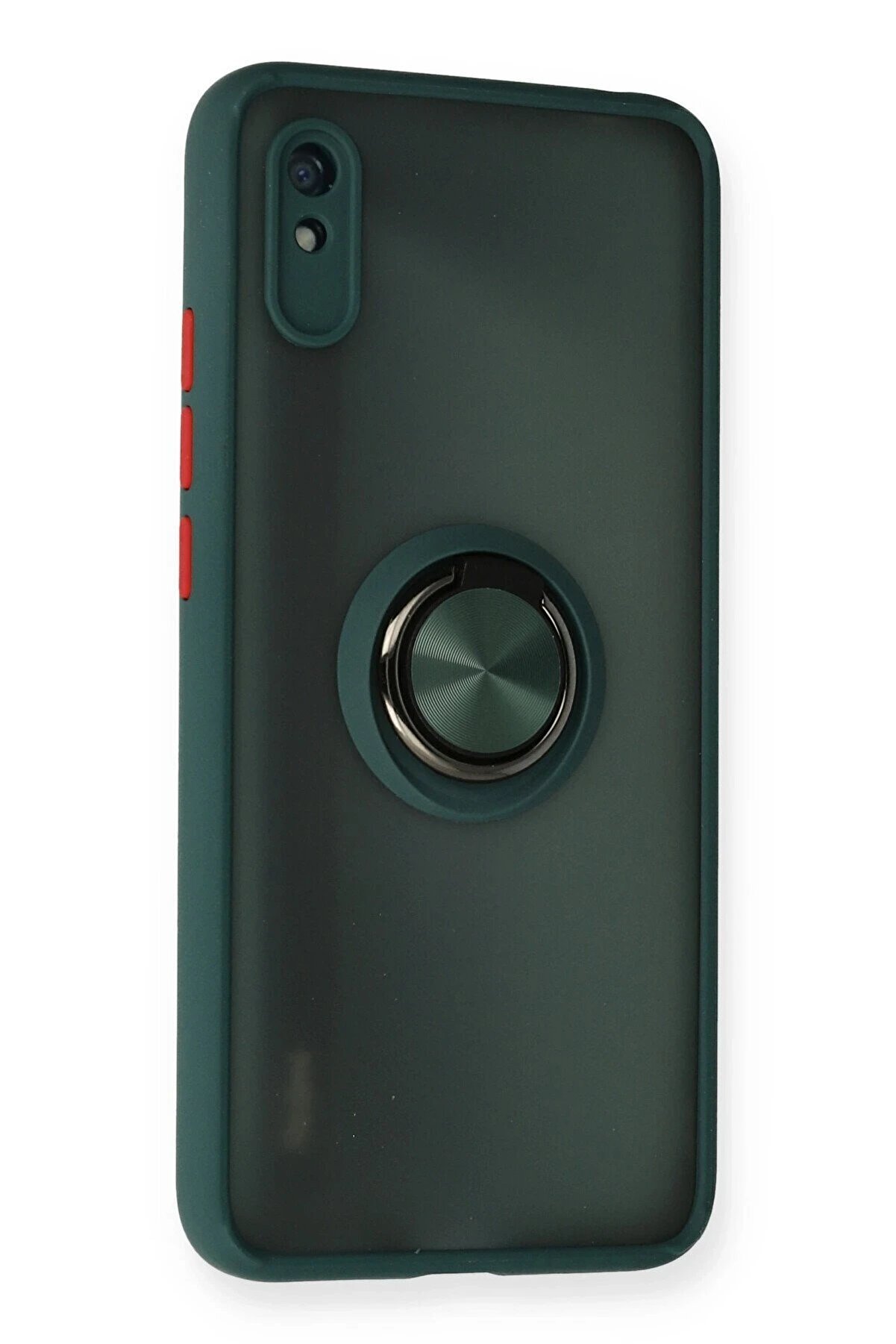 Xi̇aomi̇ Redmi̇ 9A Kılıf Montreal Yüzüklü Si̇li̇kon Kapak - Yeşi̇l - Dropx8863-5701