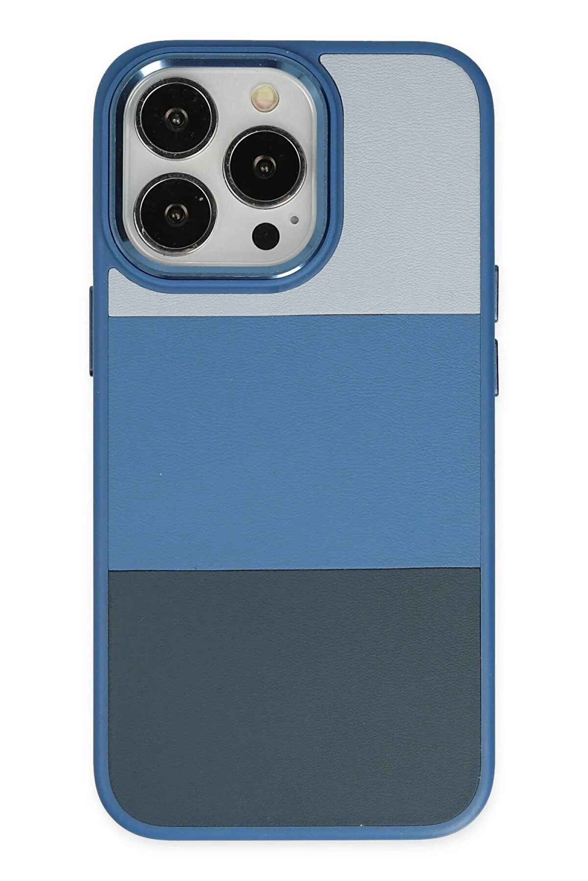 CepteToptan iPhone 14 Pro Max Kılıf King Kapak - Açık Mavi-Lacivert - DROPX4704-7610