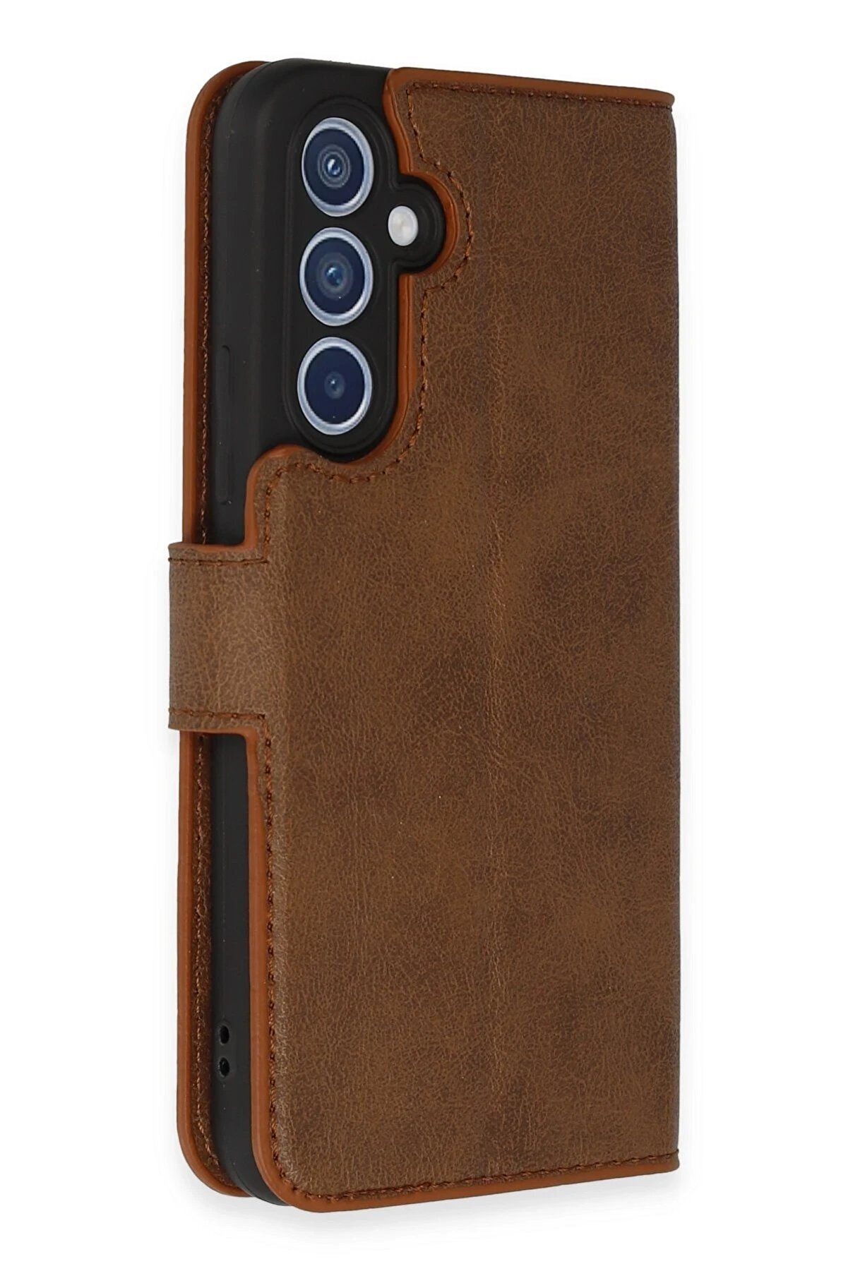 Samsung Galaxy A34 5G Kılıf Trend S Plus Kapaklı Kılıf - Taba - Dropx4483-8918