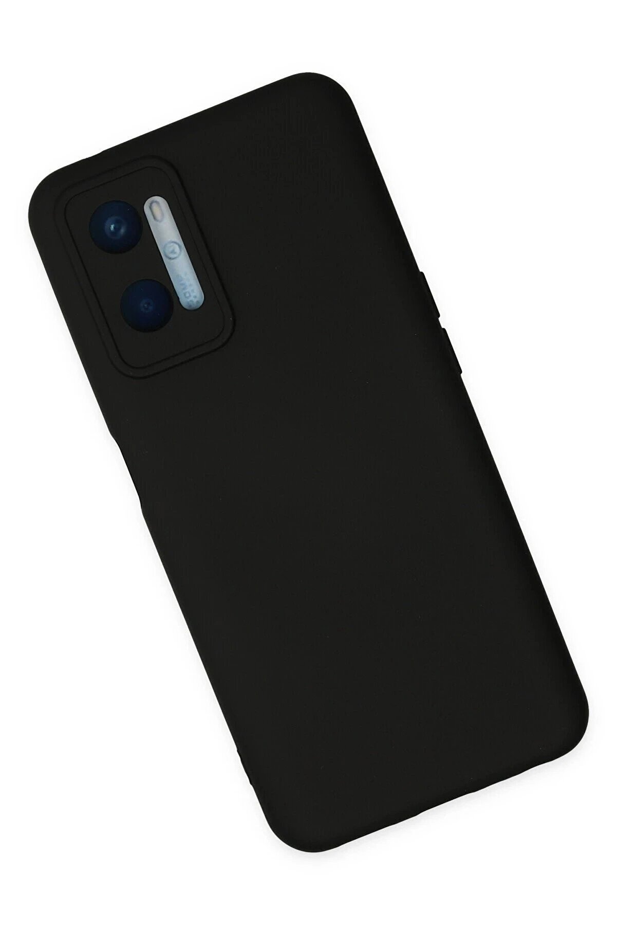 Oppo A96 Kılıf Nano İçi̇ Kadi̇fe Si̇li̇kon - Si̇yah - Dropx5069-3035