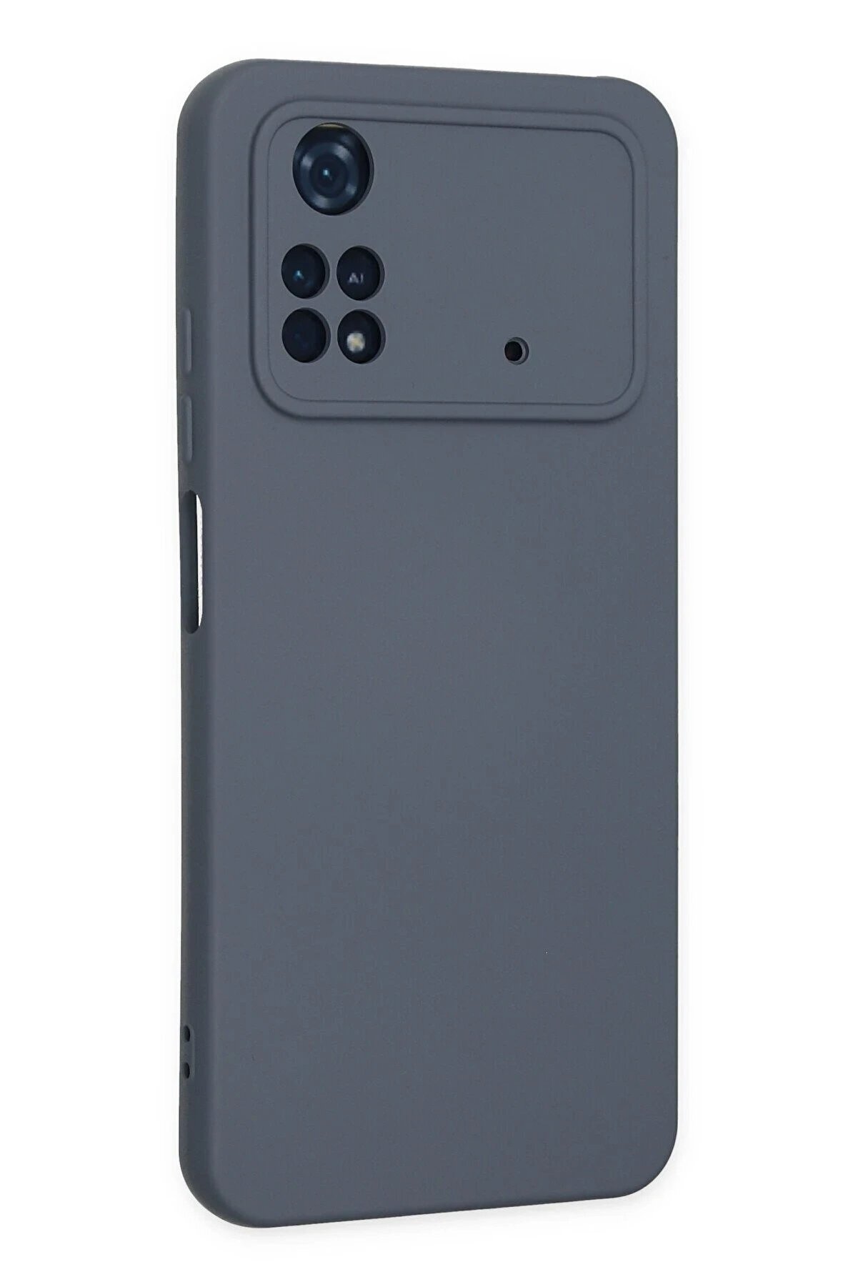 Xi̇aomi̇ Poco M4 Pro 4G Kılıf Nano İçi̇ Kadi̇fe Si̇li̇kon - Gri̇ - Dropx4038-4982