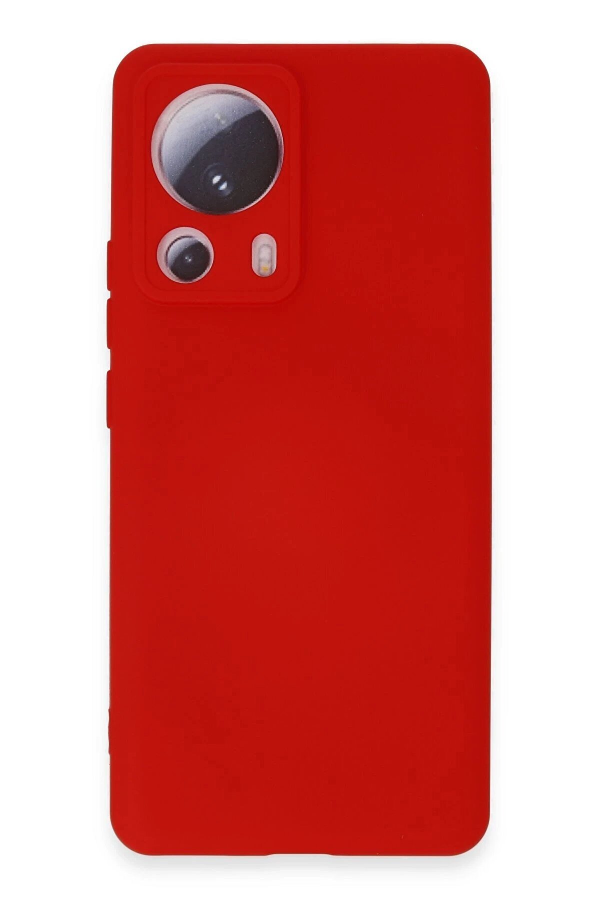 CepteToptan Xiaomi Mi 13 Lite Kılıf Nano i&ccedil;i Kadife Silikon - Kırmızı - DROPX1681-1735