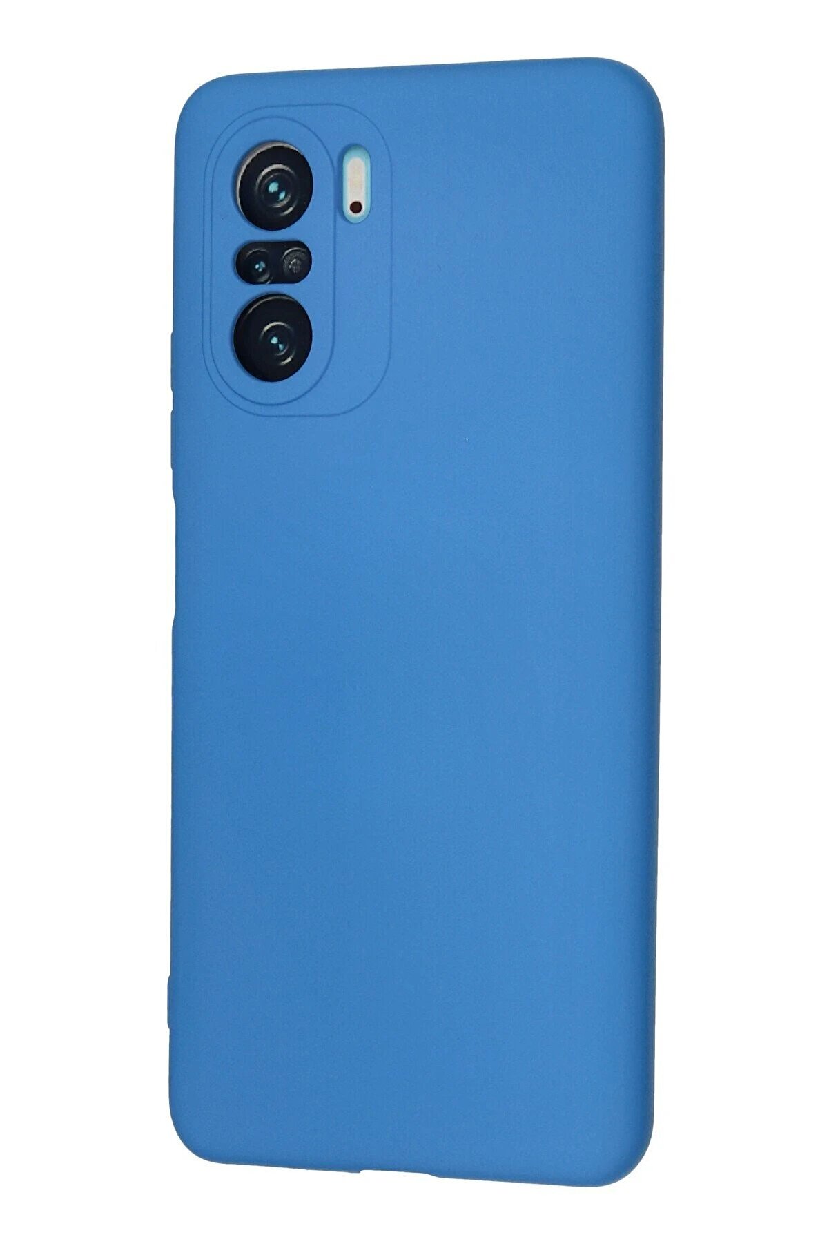 Xi̇aomi̇ Poco F3 Kılıf Nano İçi̇ Kadi̇fe Si̇li̇kon - Mavi̇ - Dropx2954-9315