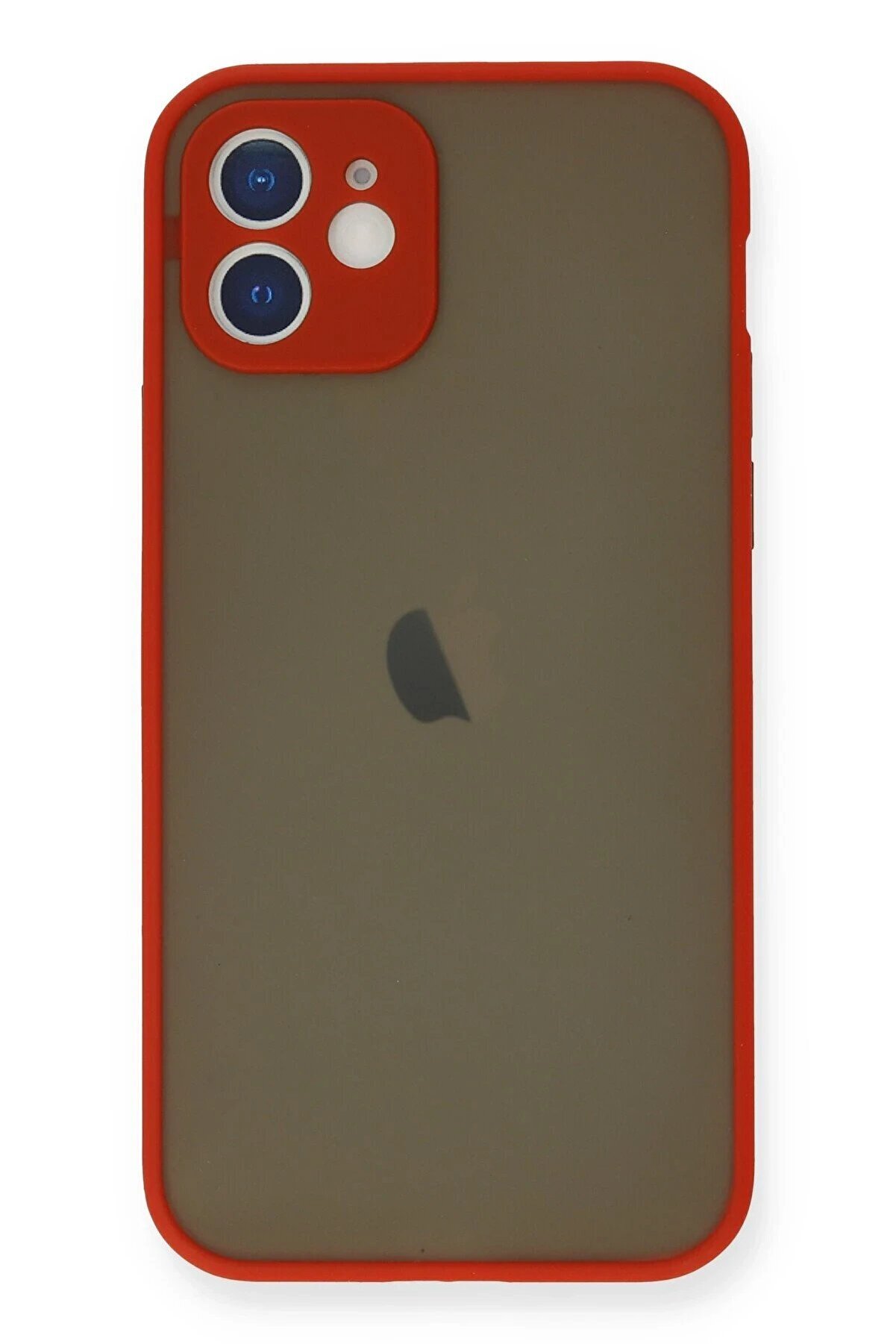 CepteToptan iPhone 12 Mini Kılıf Montreal Silikon Kapak - Kırmızı - DROPX7022-4235