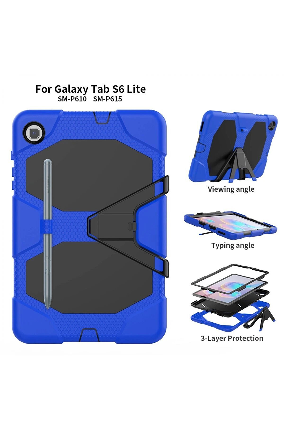 Samsung Galaxy Tab A7 10.4 Kılıf Gri̇ffi̇n Tablet Kapak - Mavi̇ - Dropx4581-3227