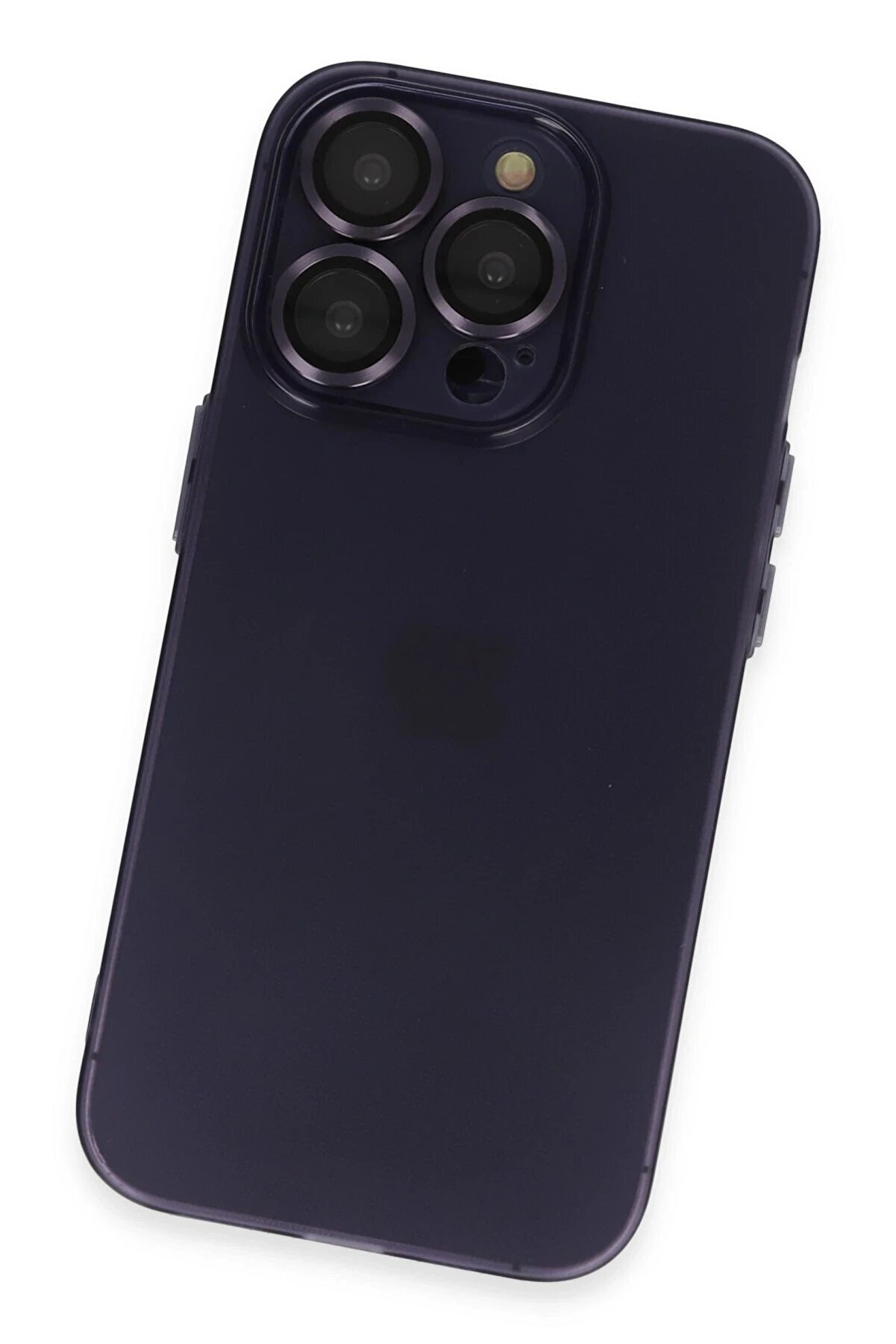 İphone 14 Pro Max Kılıf Luko Lens Si̇li̇kon - Deri̇n Mor - Dropx9393-1498