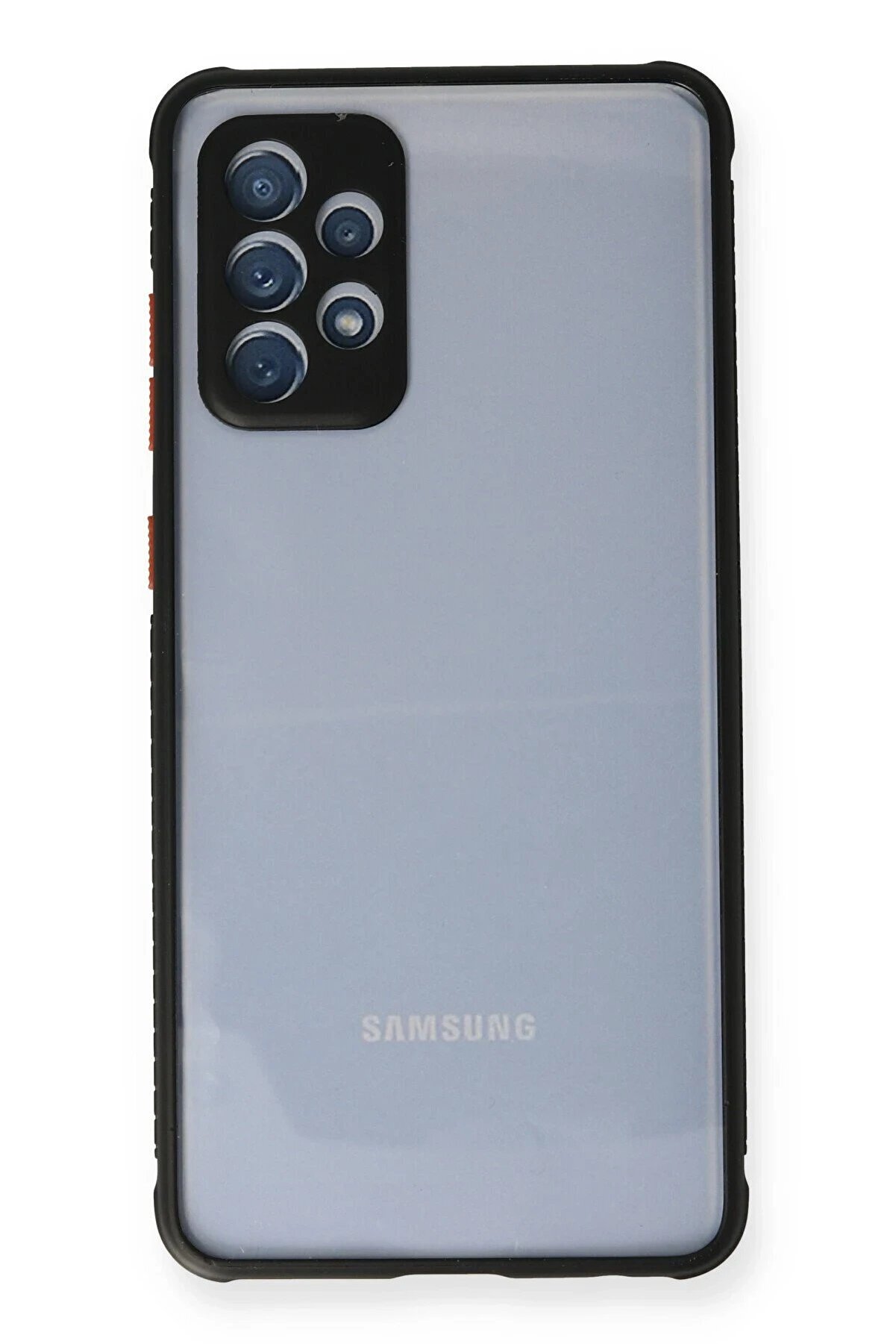 Samsung Galaxy A72 Kılıf Mi̇ami̇ Şeffaf Si̇li̇kon - Si̇yah - Dropx4120-1148